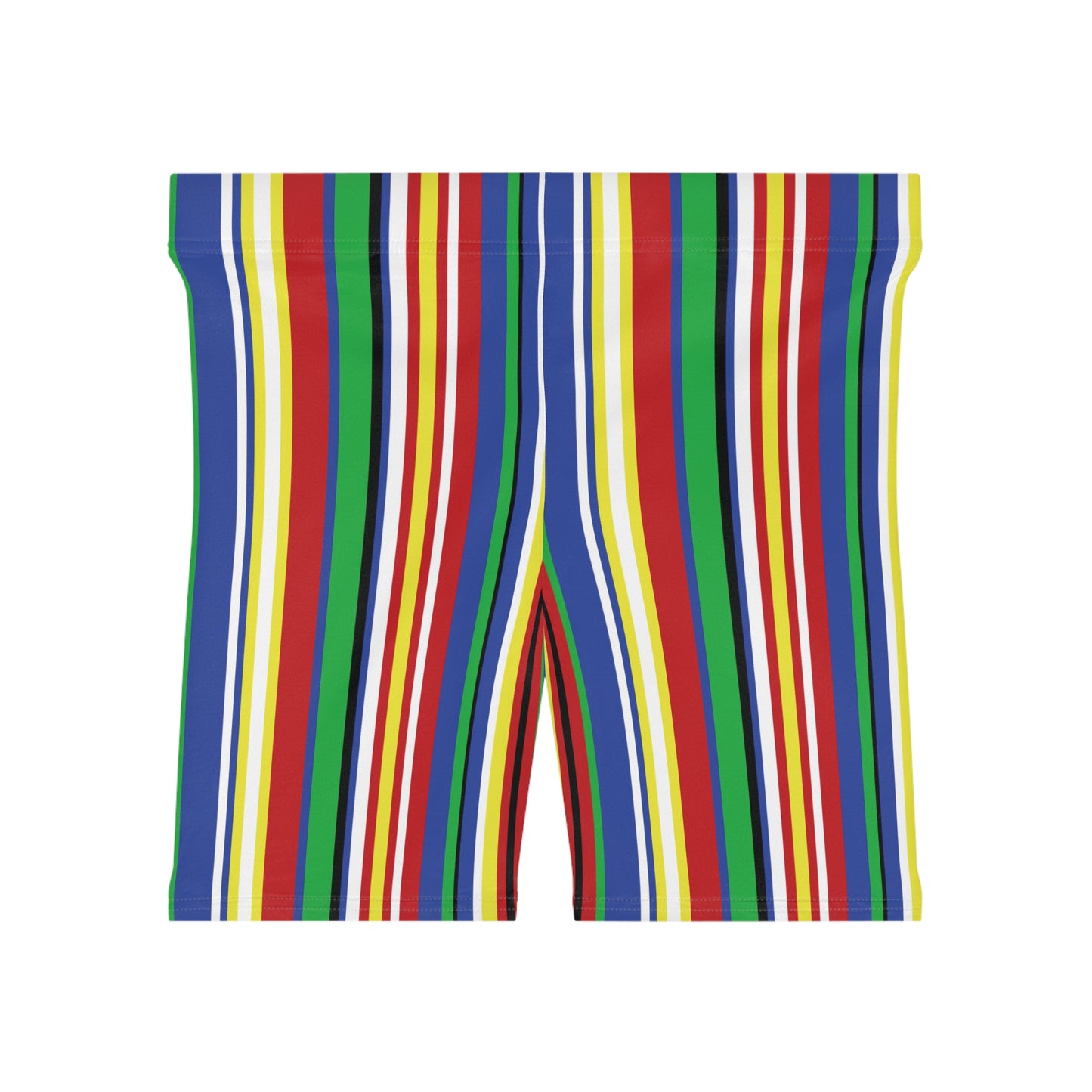Happy Stripes Clowncore Biker Shorts