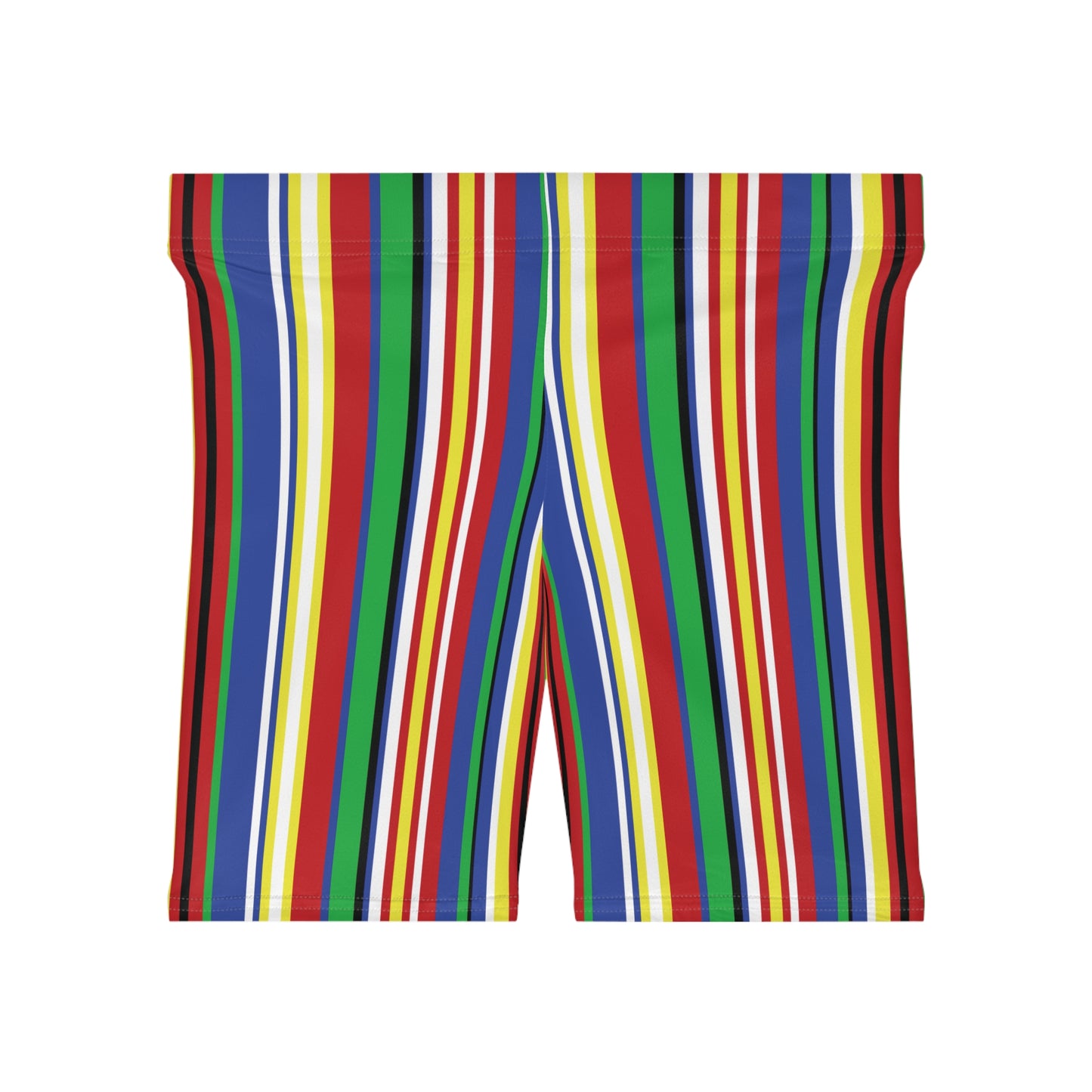 Happy Stripes Clowncore Biker Shorts