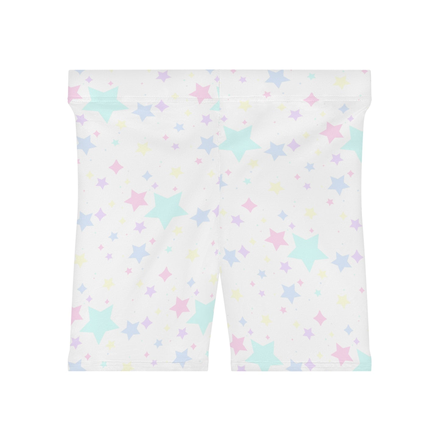 Pastel Kawaii Stars Womens Bike Shorts