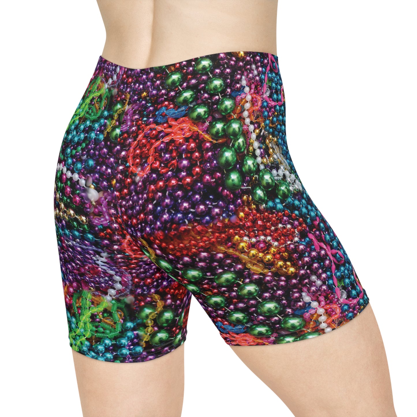 Mardi Gras Beads Women's Bike Shorts