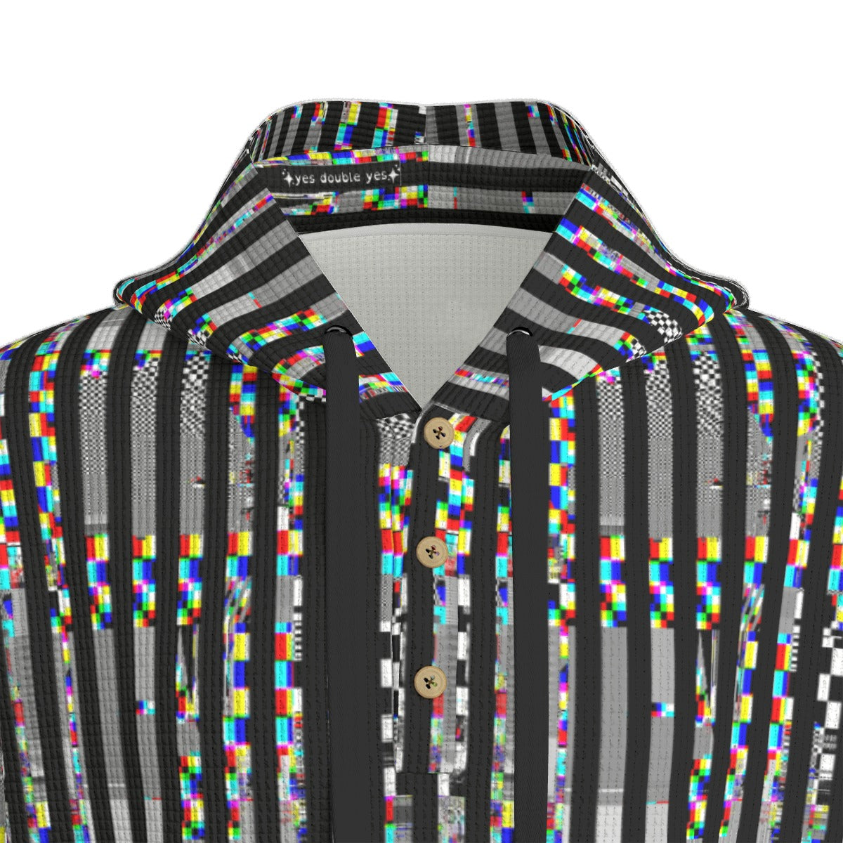 Glitch Stripe Hoodie Pullover Sweater