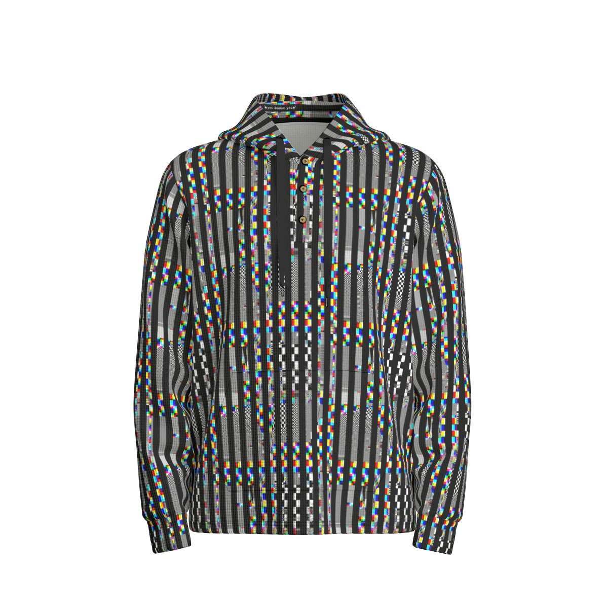 Glitch Stripe Hoodie Pullover Sweater