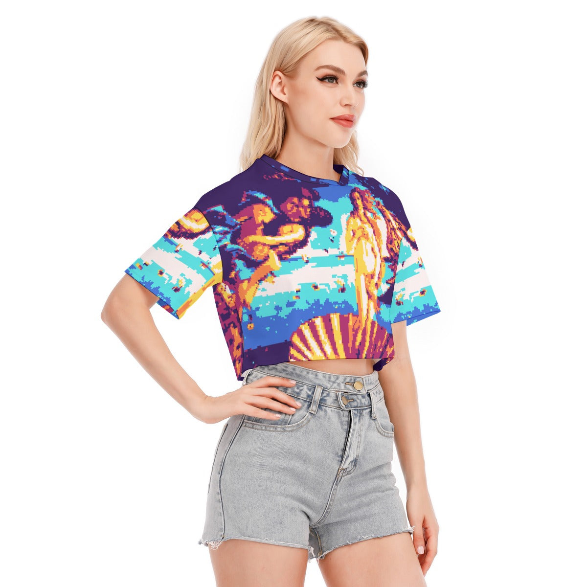 8bit Aphrodite Cotton Crop Top