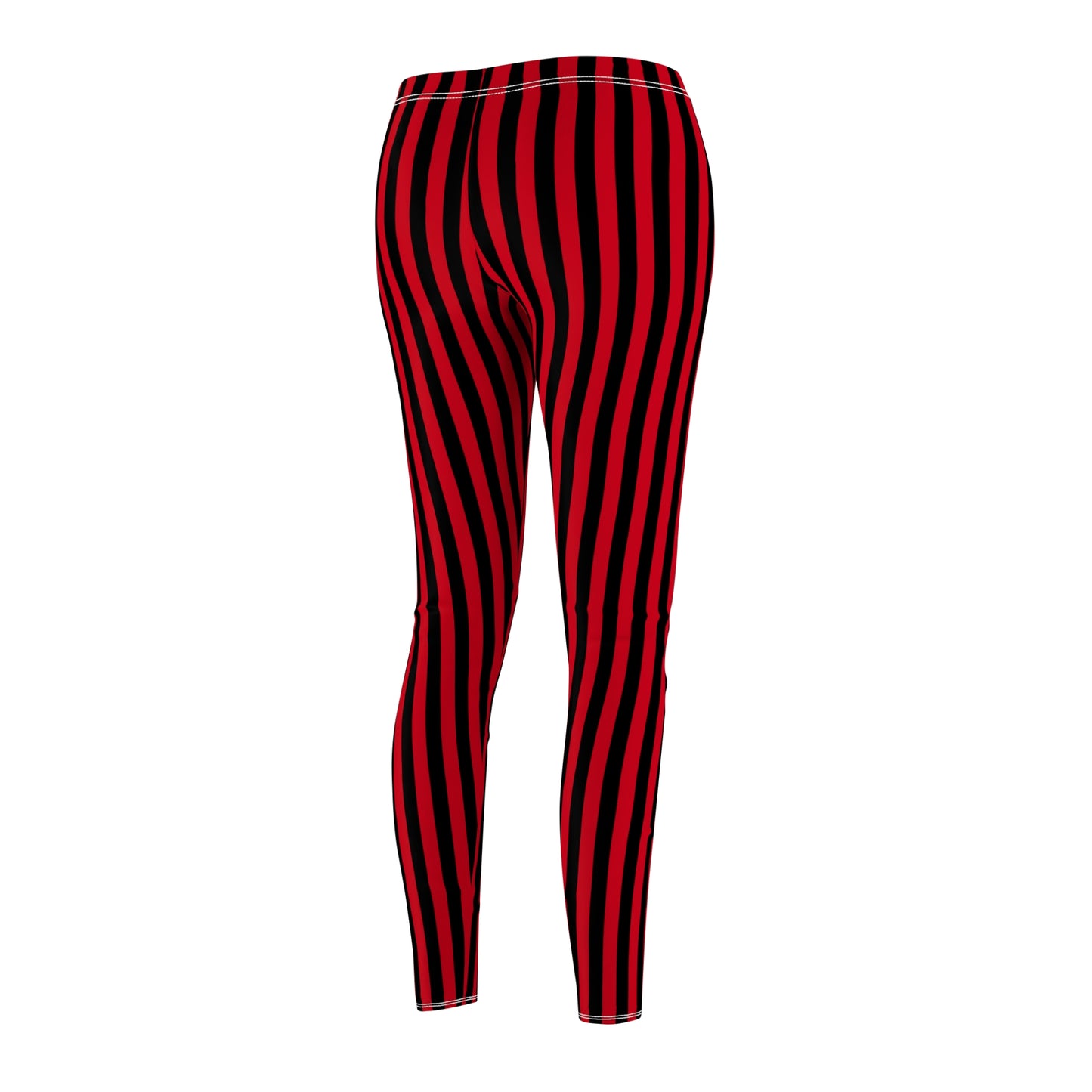 Red and Black Stripe Leggings