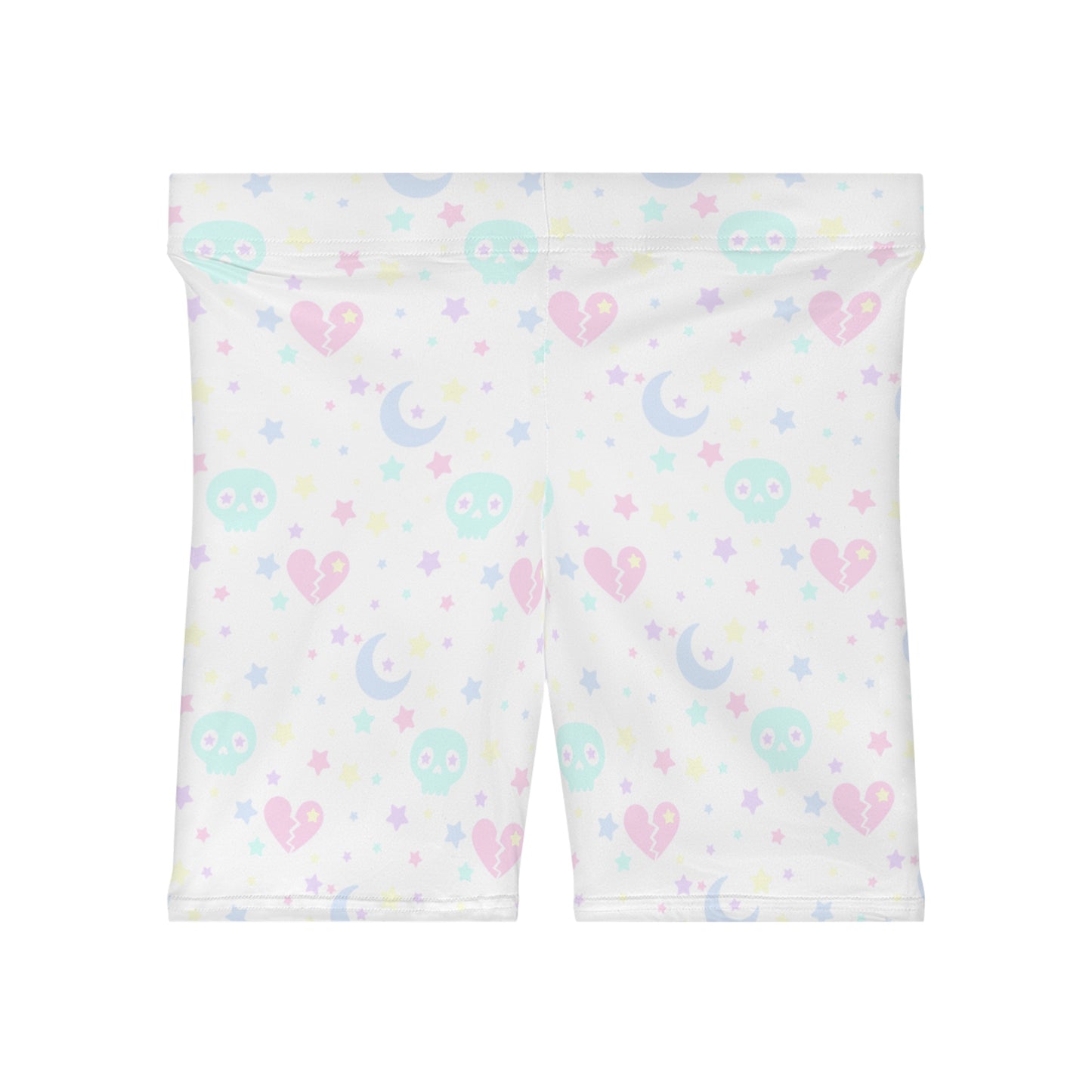 Skulls n Stardust Spankies, Pastel Goth Bike Shorts