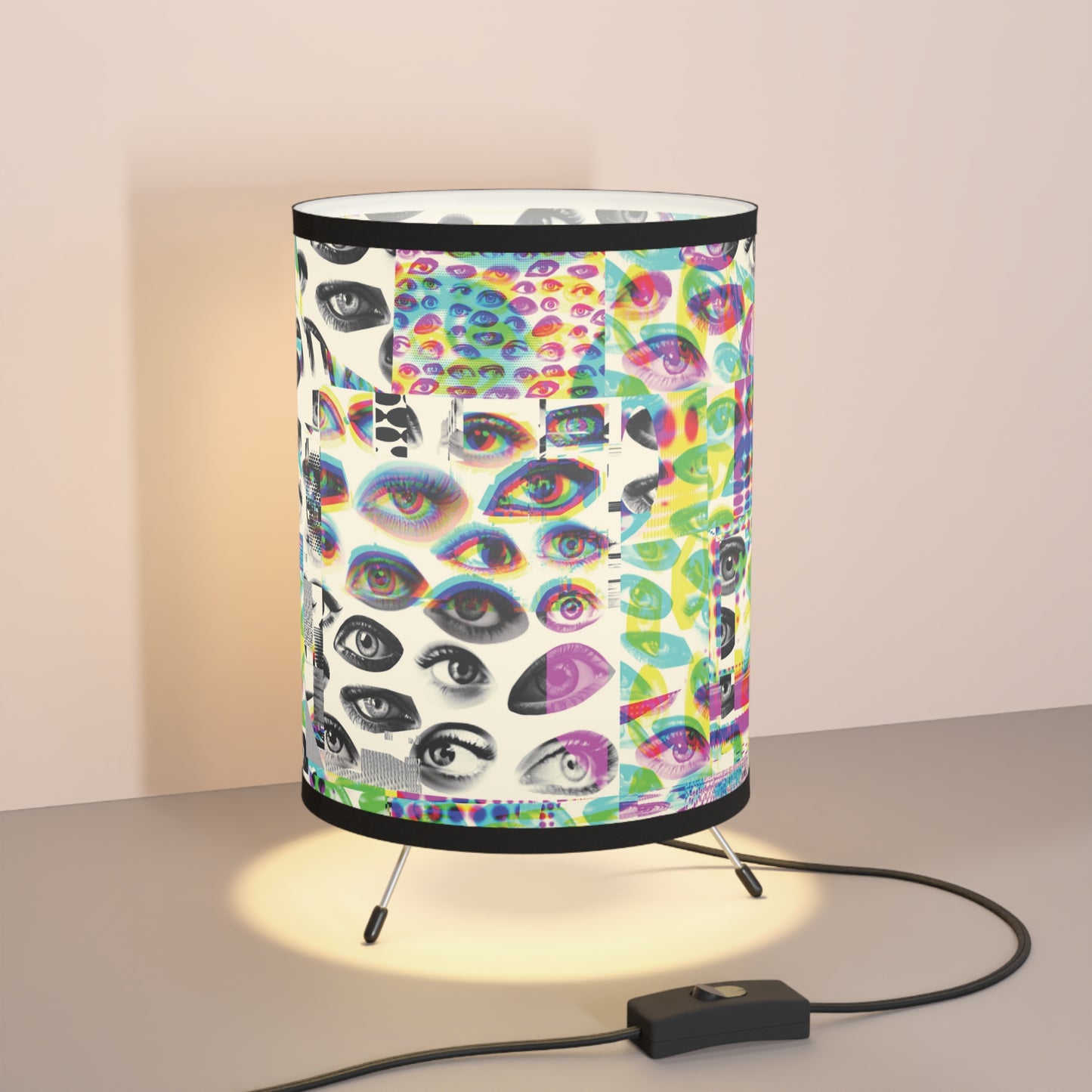 Lámpara de arte óptico RGB Glitch Eye