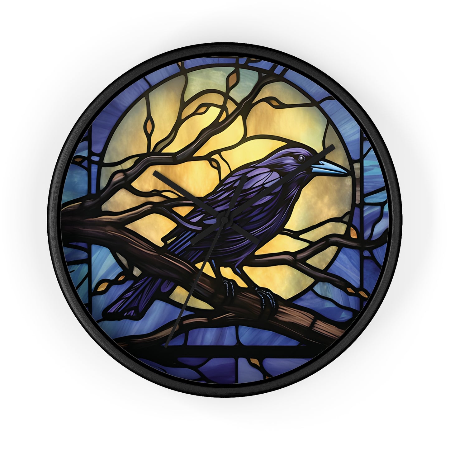 Indigo Moon Raven Clock