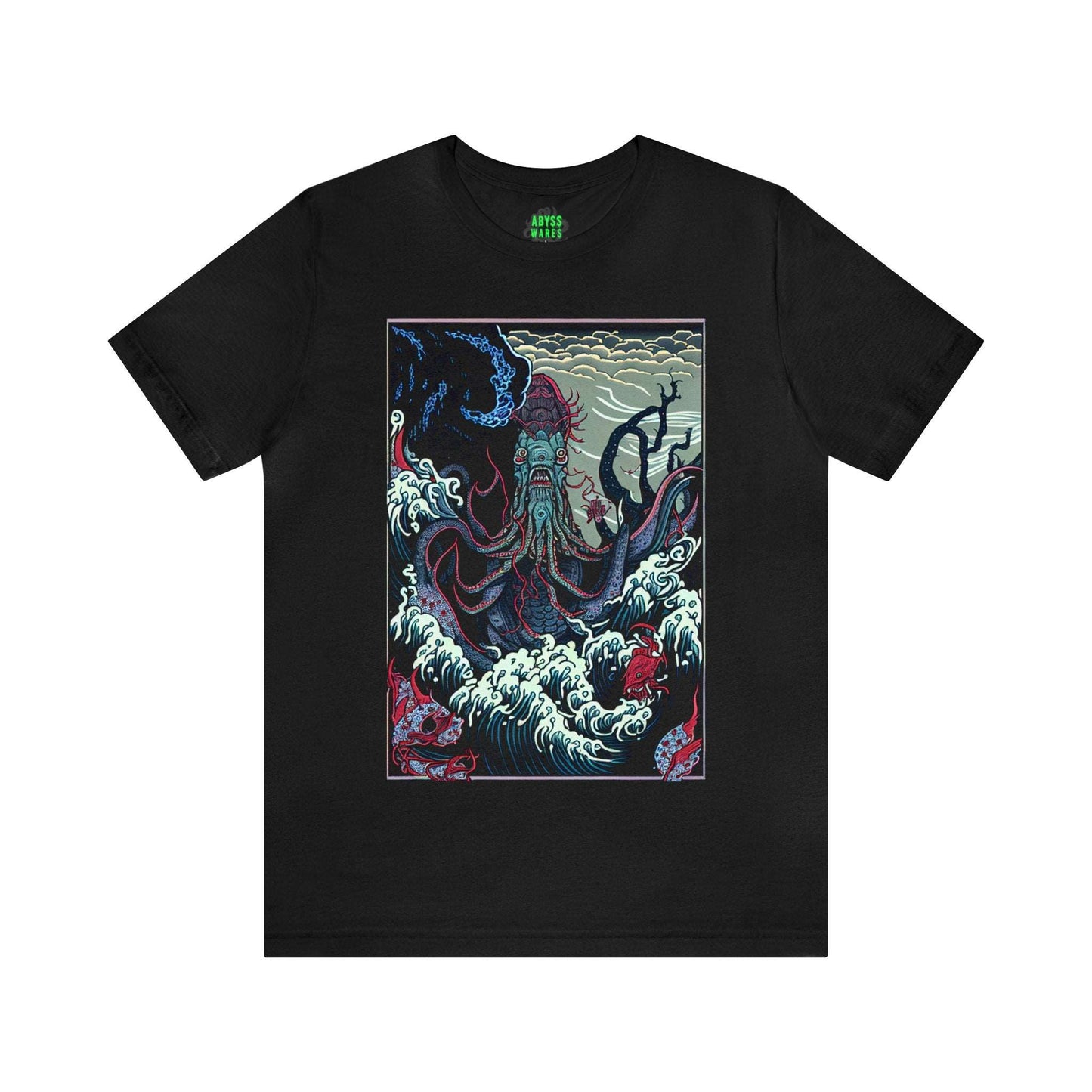 Cthulhu Ukiyo-e T-shirt: Horror Depths