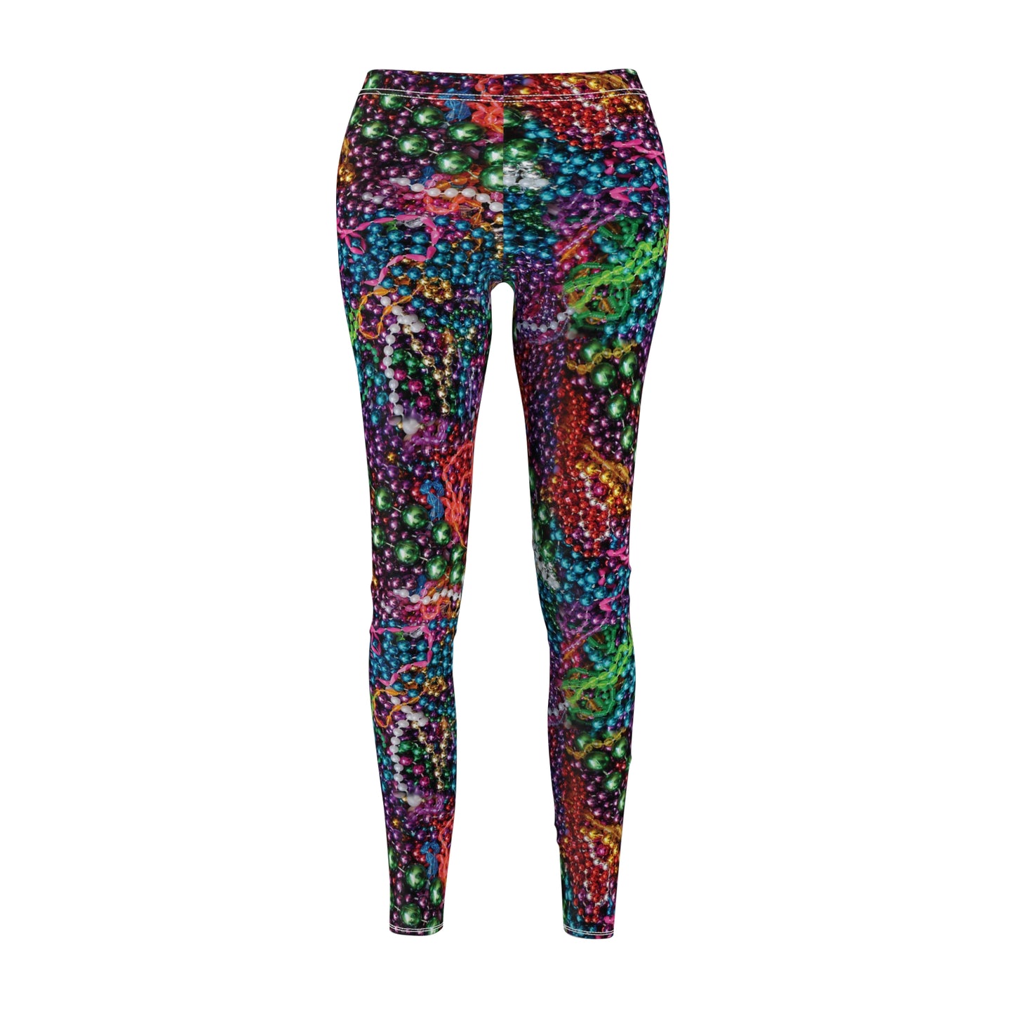 Mardi Gras Beads Womens Leggings