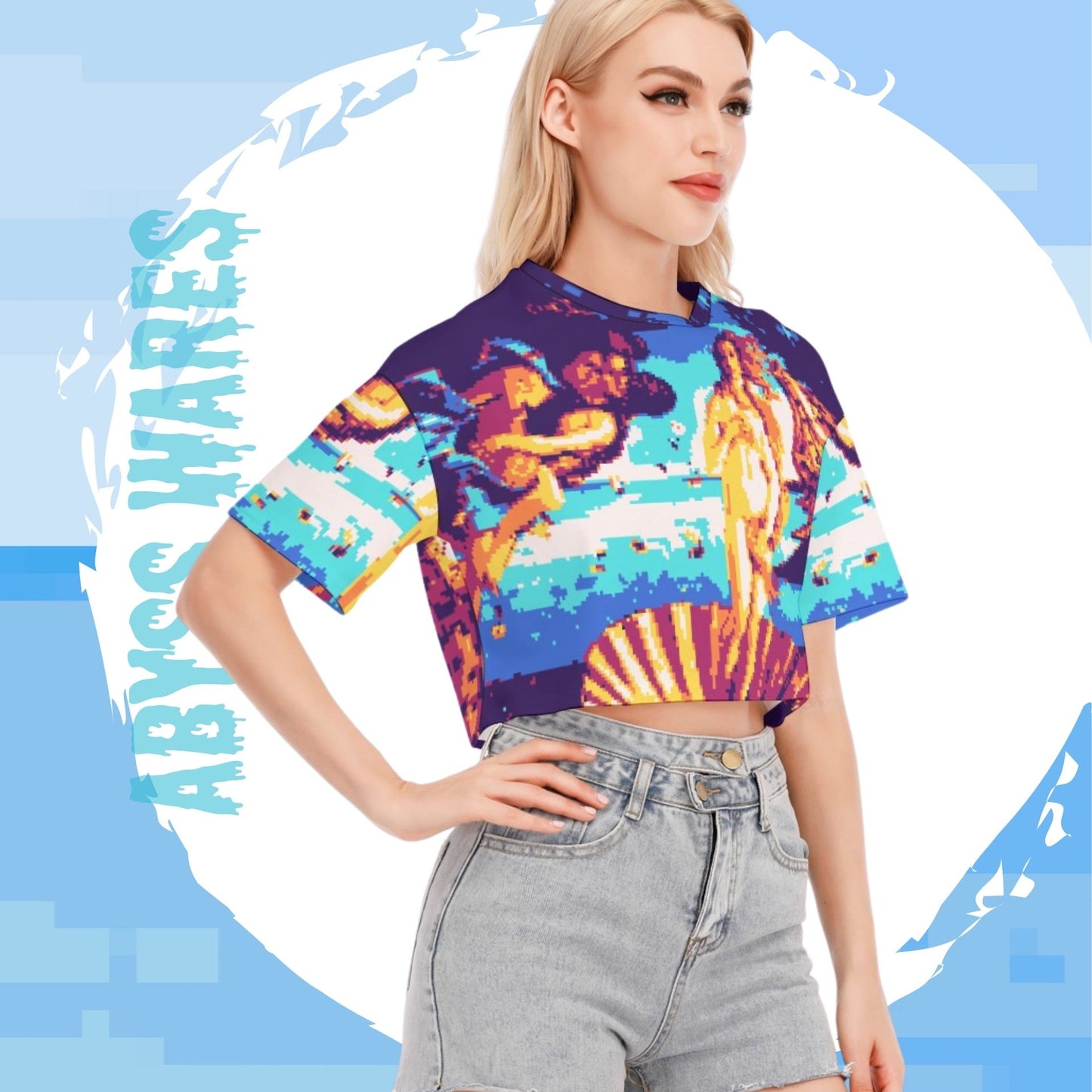 8bit Aphrodite Cotton Crop Top