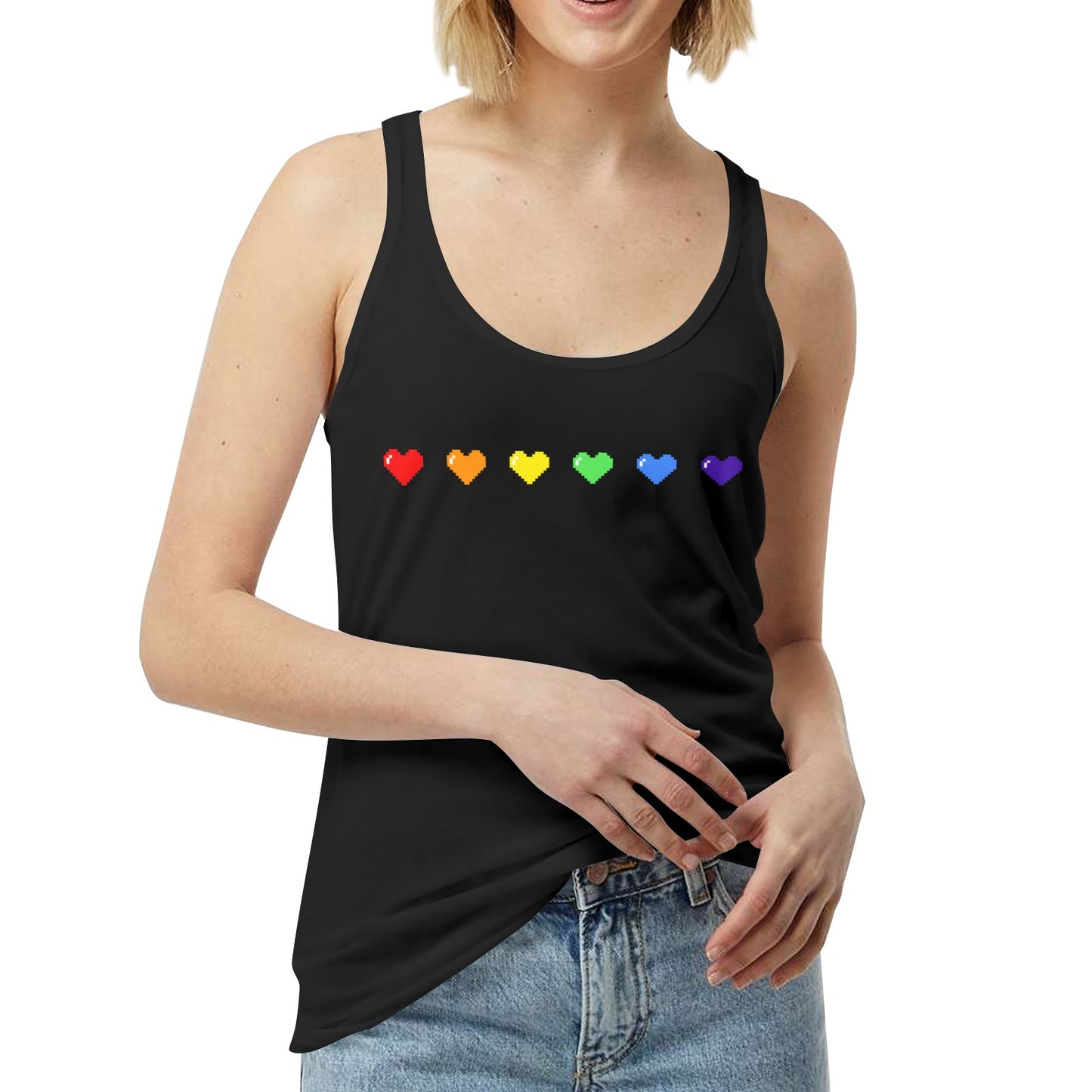 8bit Hearts Tank Top