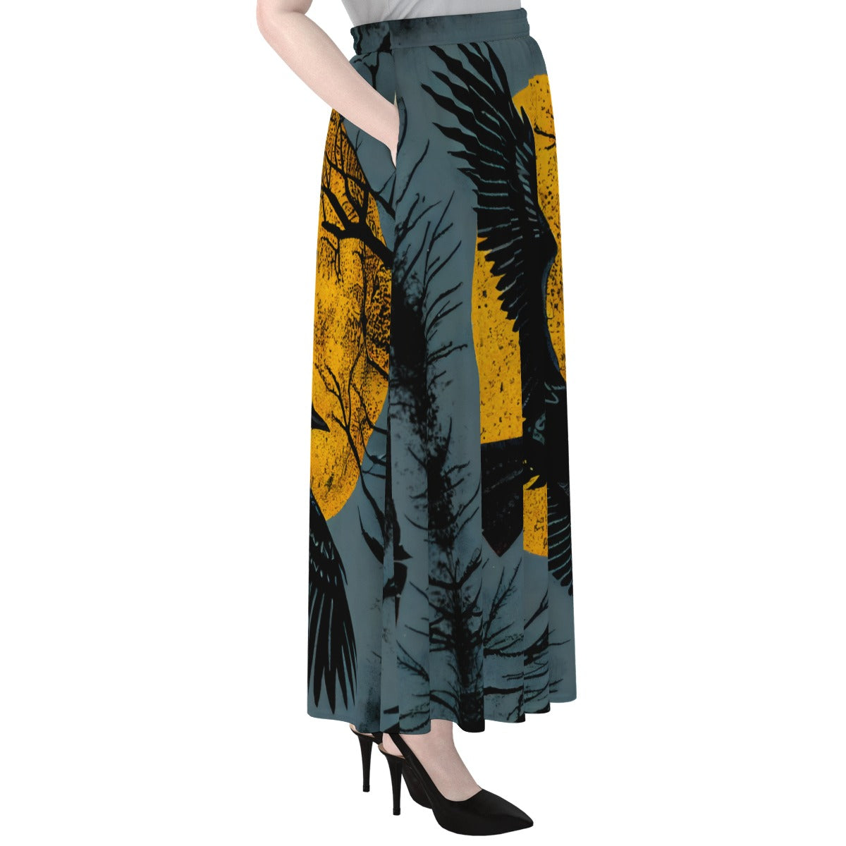 as the crow flies maxi skirt with pockets