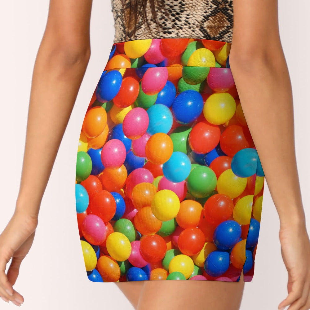 Balloonatic Party Skort cute mini skirt back view