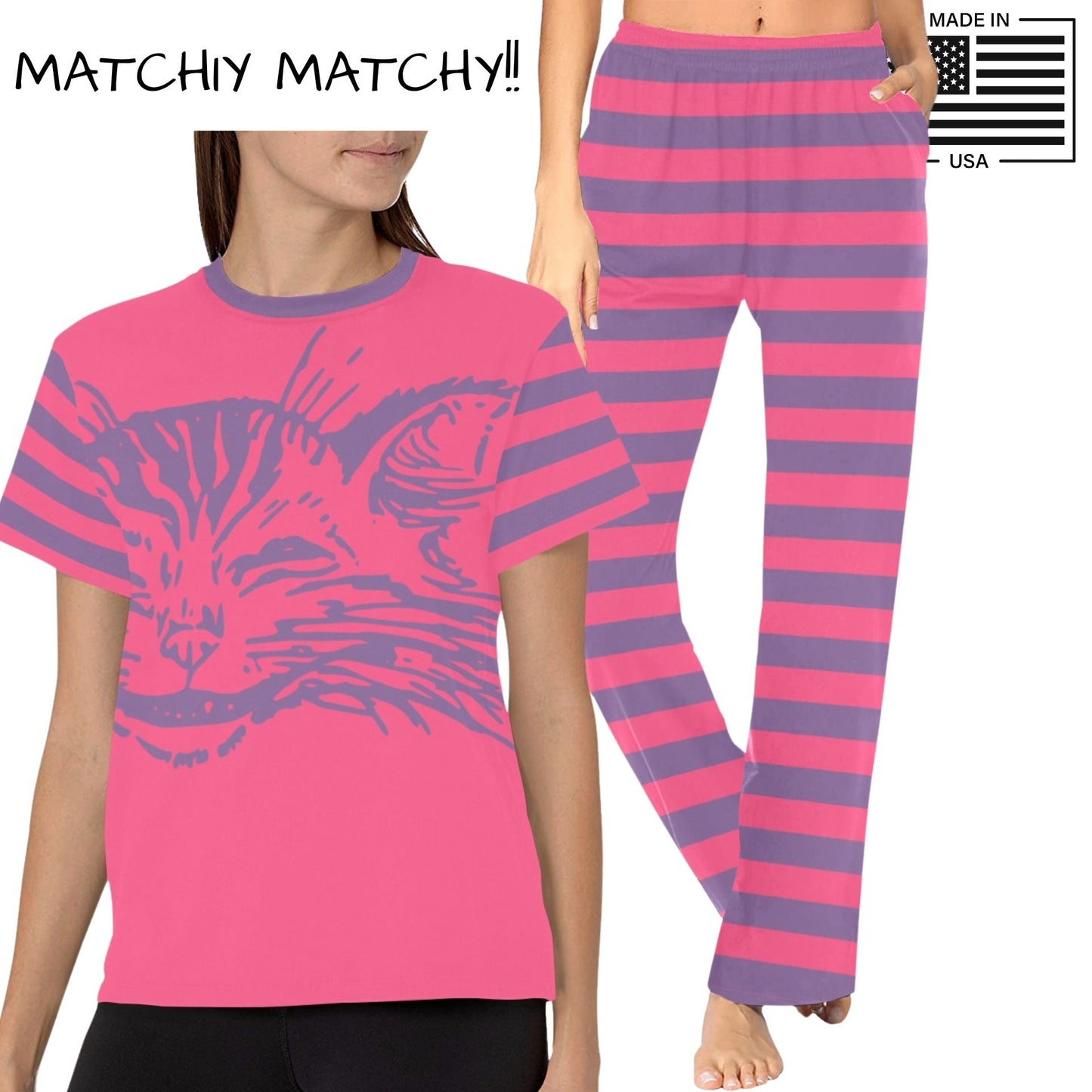 Cheshire Cat Stripe PJ Pants