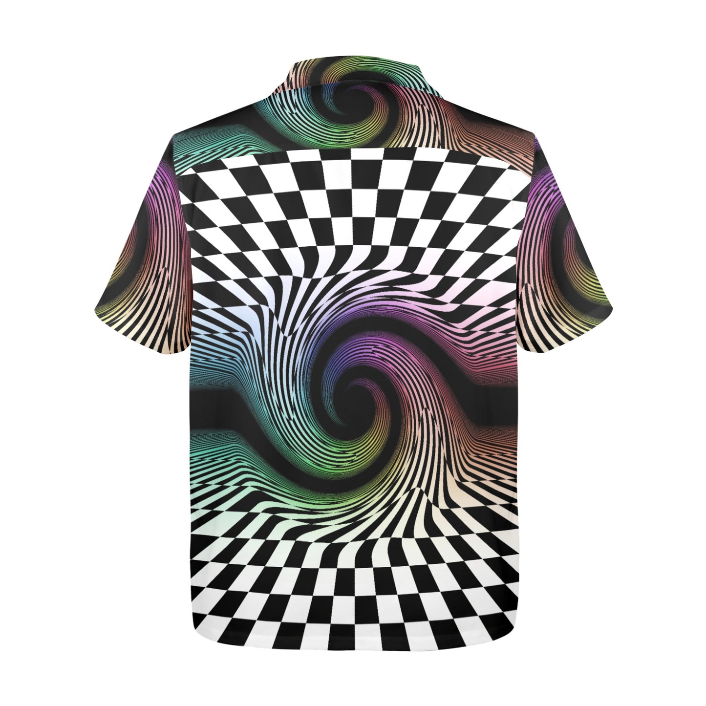 Chromatrip Button Up Mens Bowling Shirt