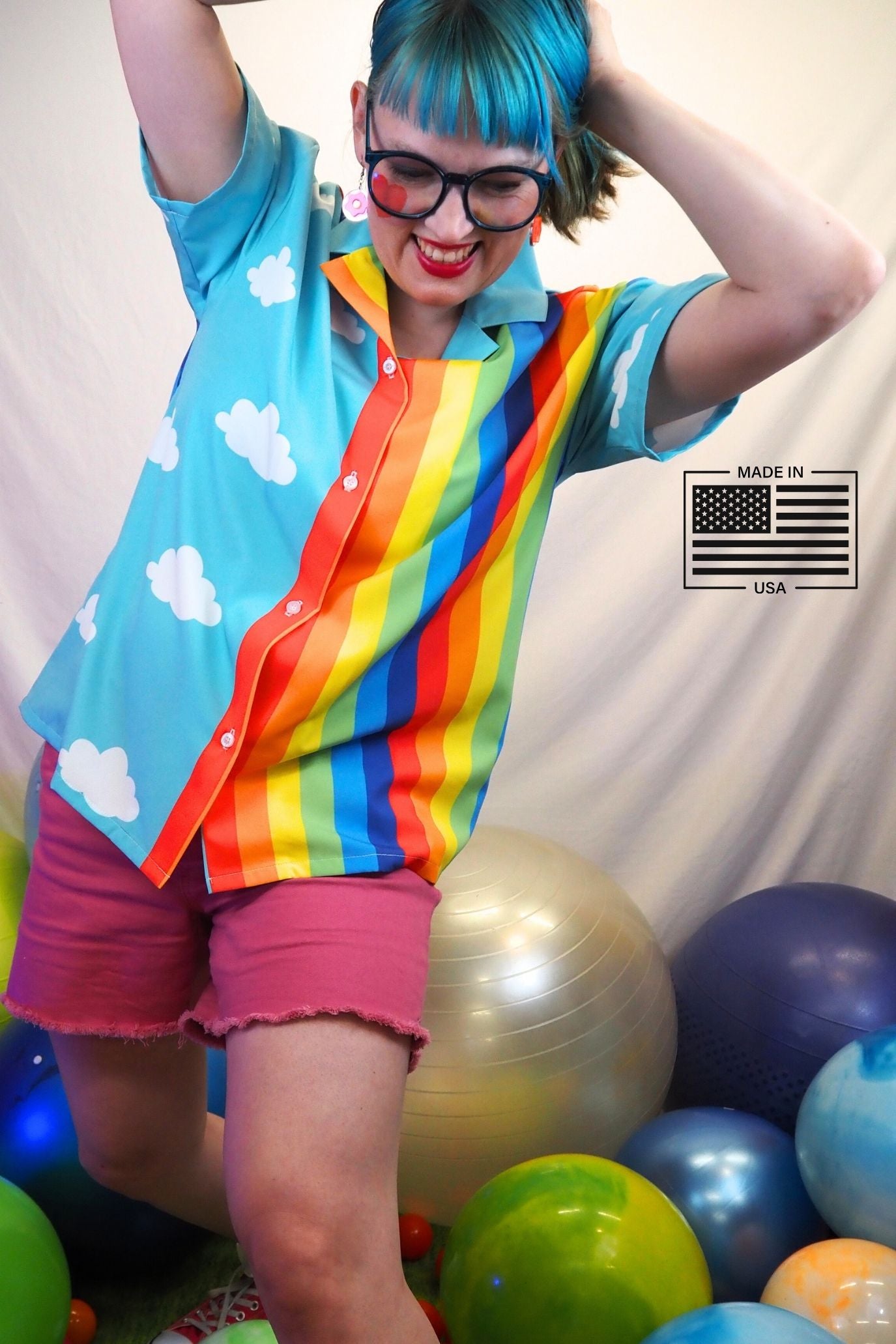 Clouds n Rainbows Blouse USA-made