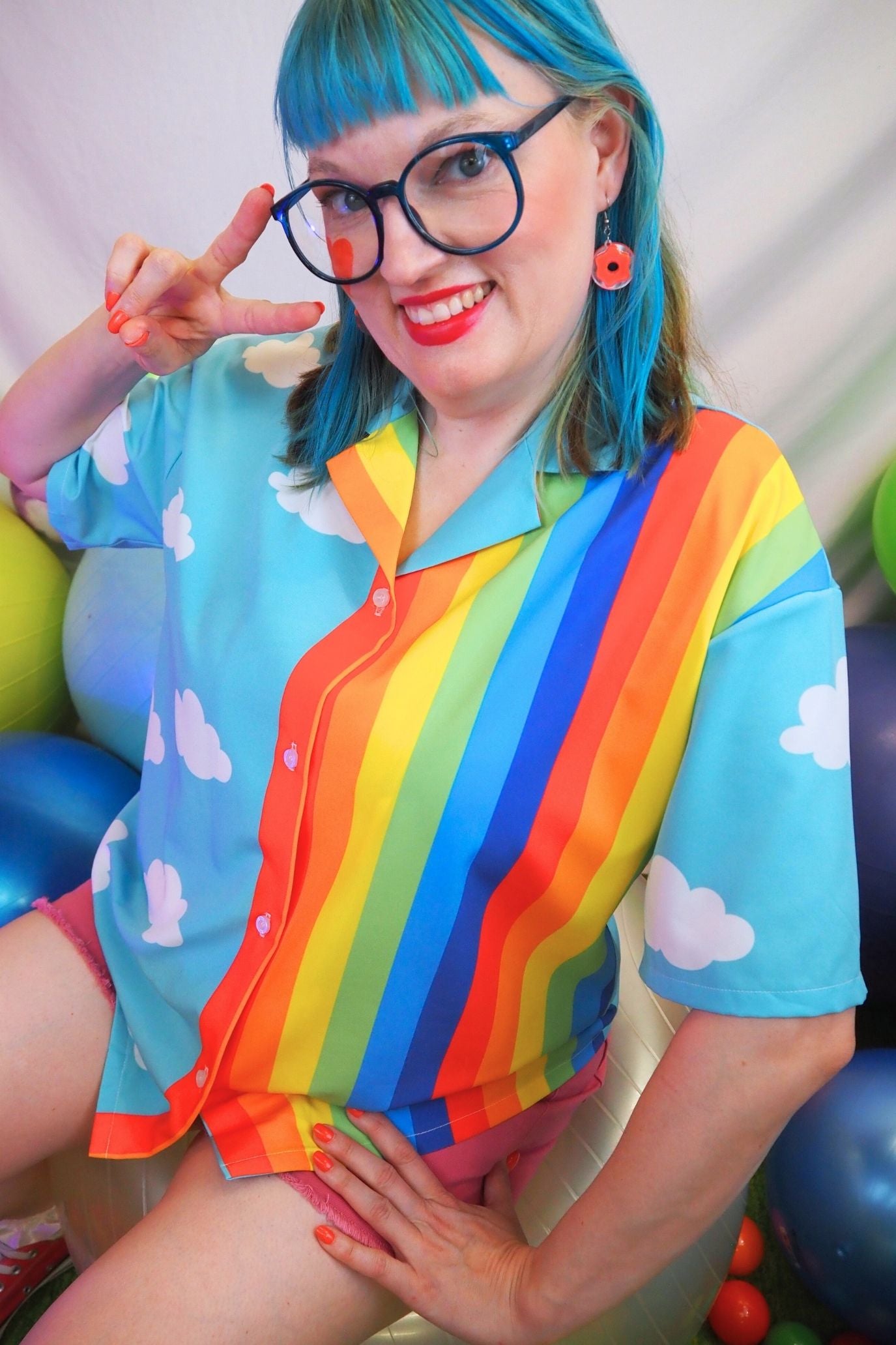 Clouds n Rainbows Blouse USA-made