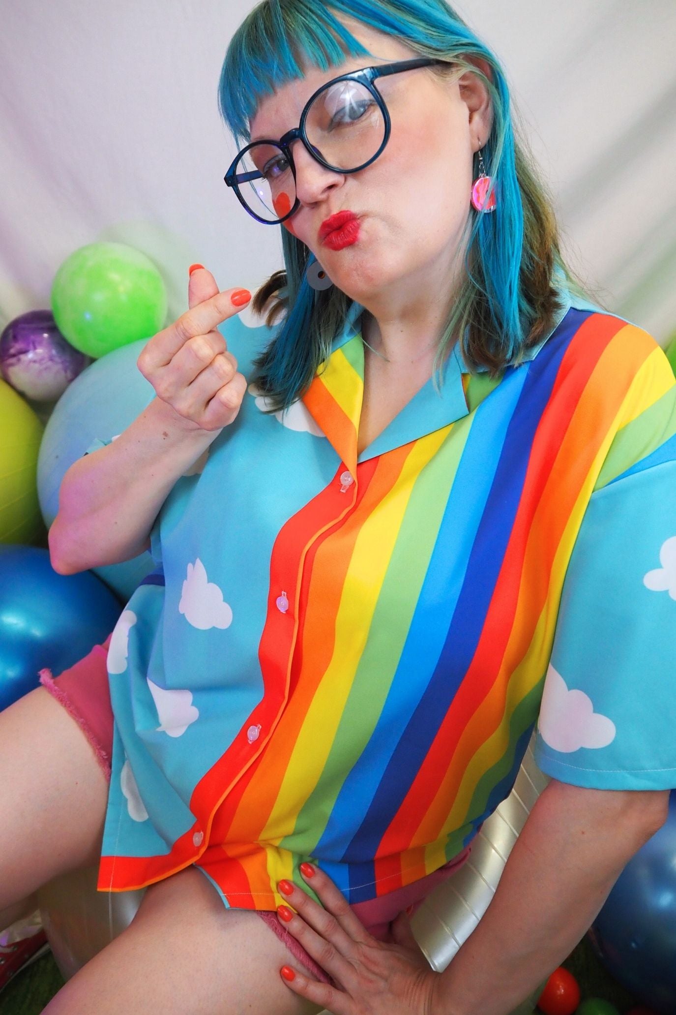 Clouds n Rainbows Blouse USA-made
