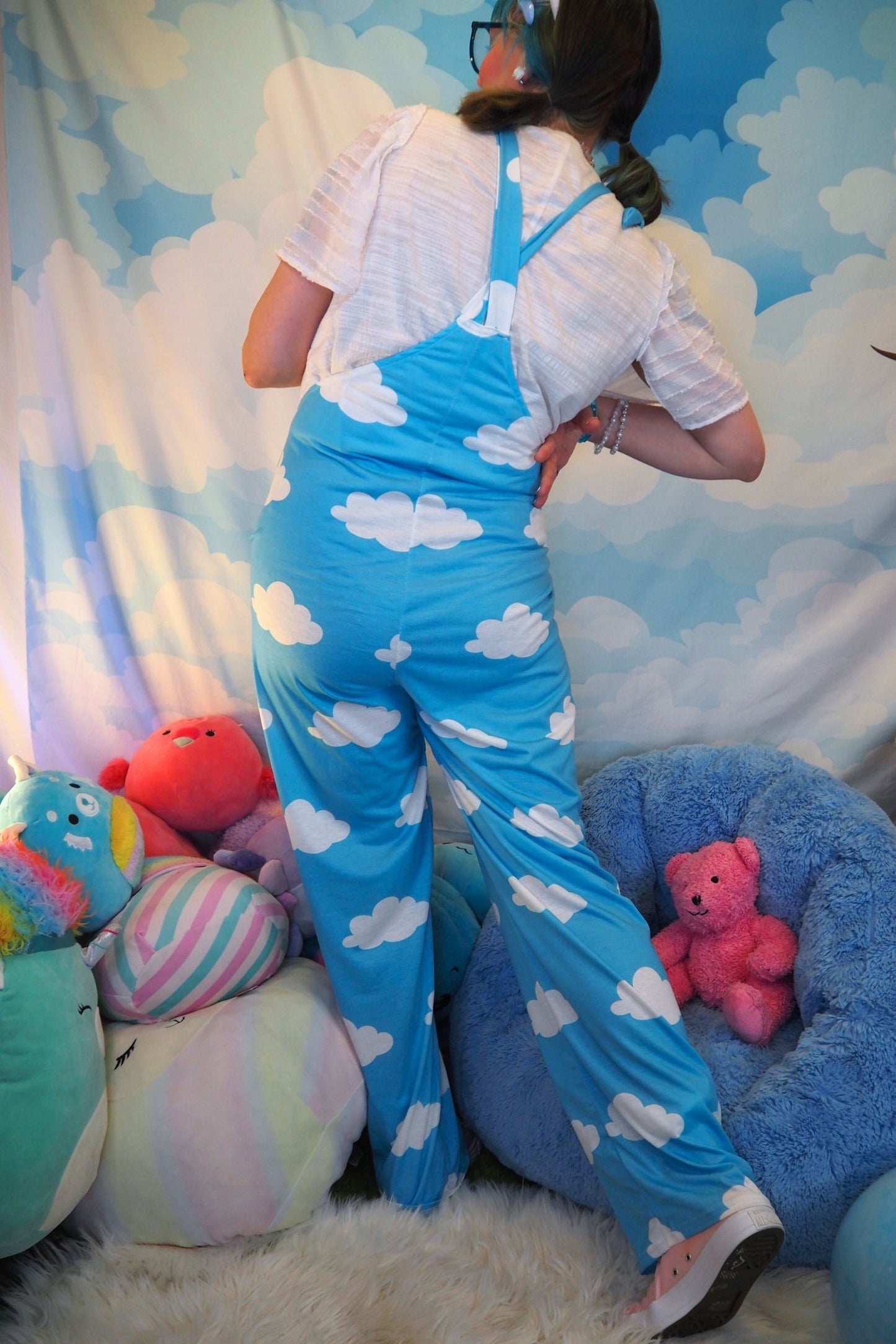 Cloudy Heaven Cute Overalls