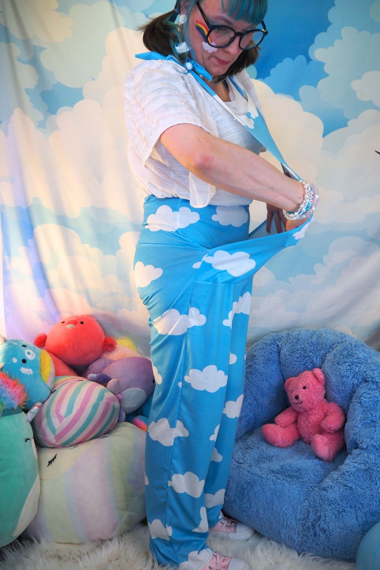 Cloudy Heaven Cute Overalls