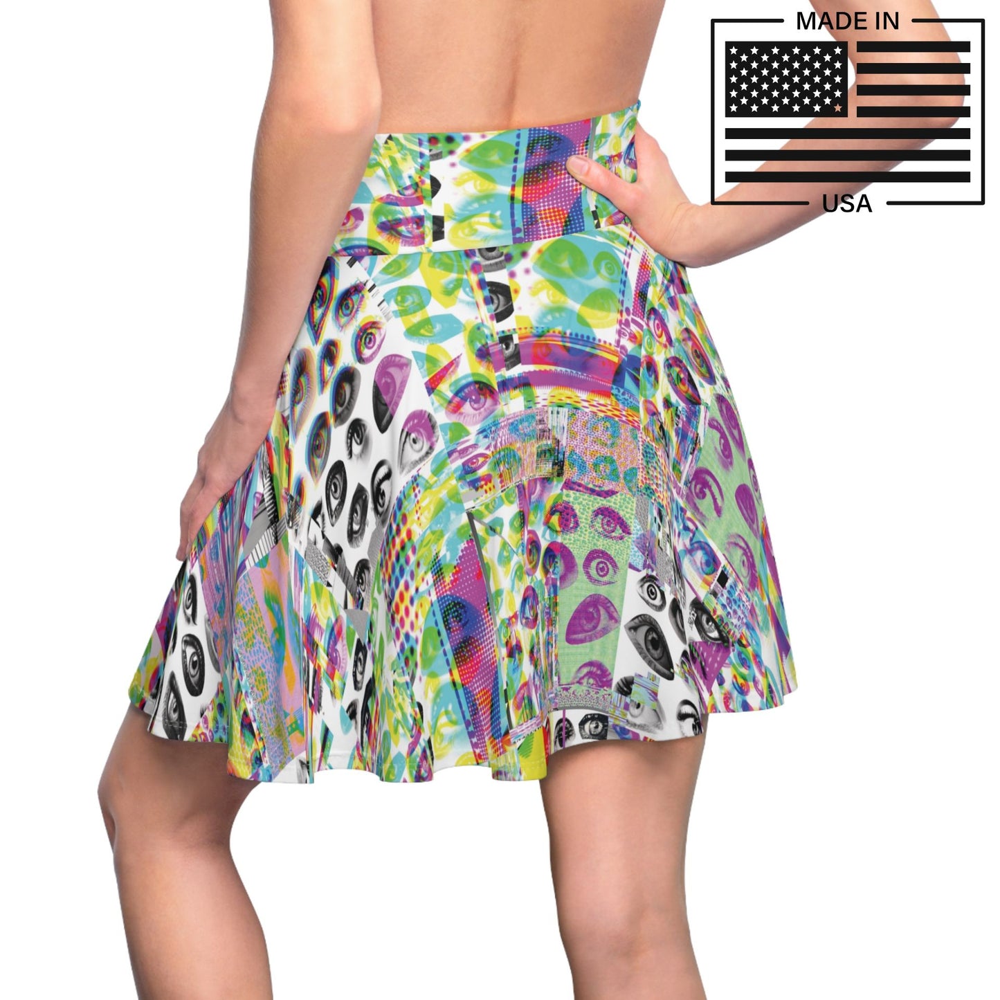 Eyes Glitch Scene Skirt