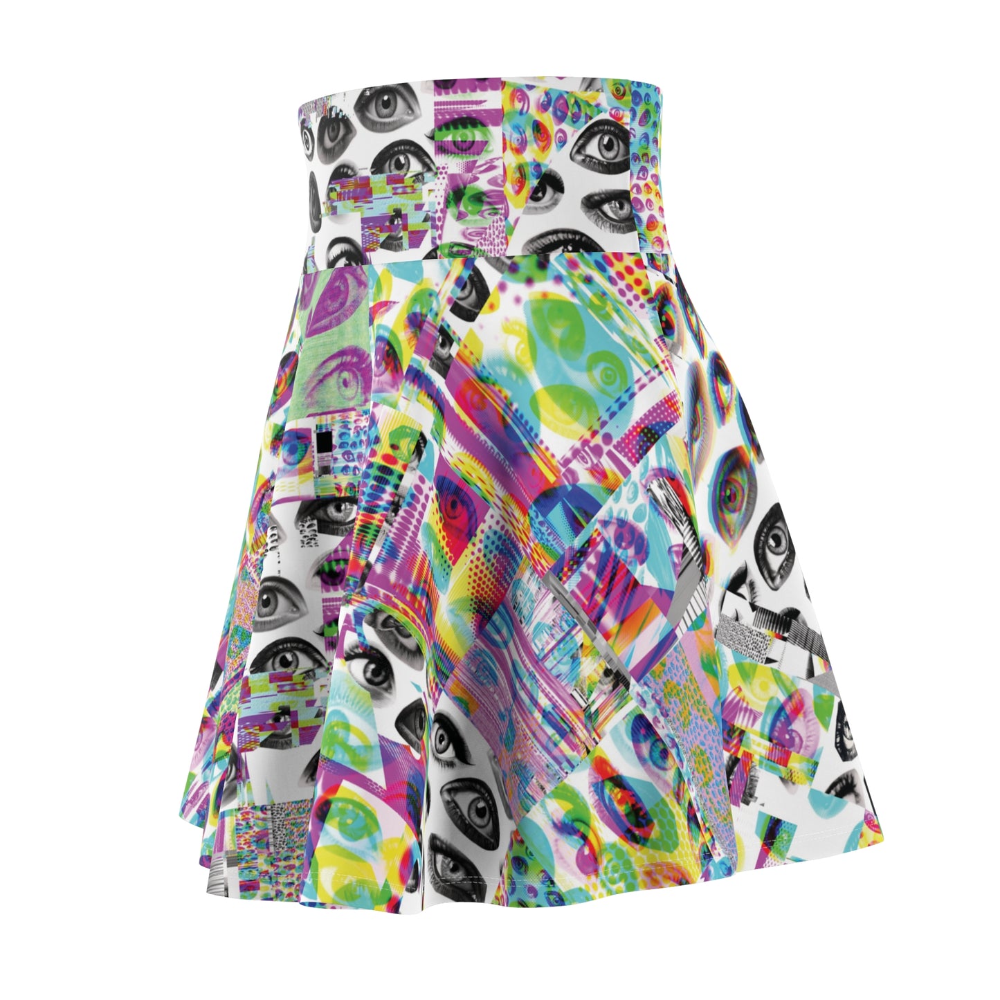 Eyes Glitch Scene Skirt
