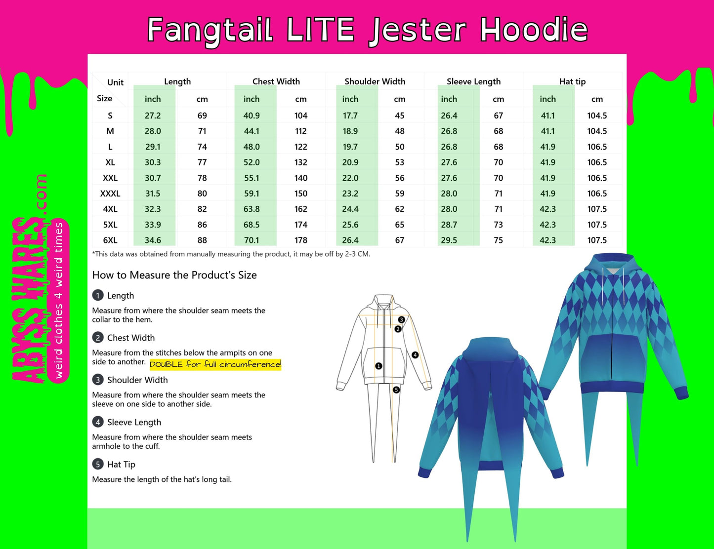 Yume Pastel Stardust LITE Fangtail Jester Hoodie
