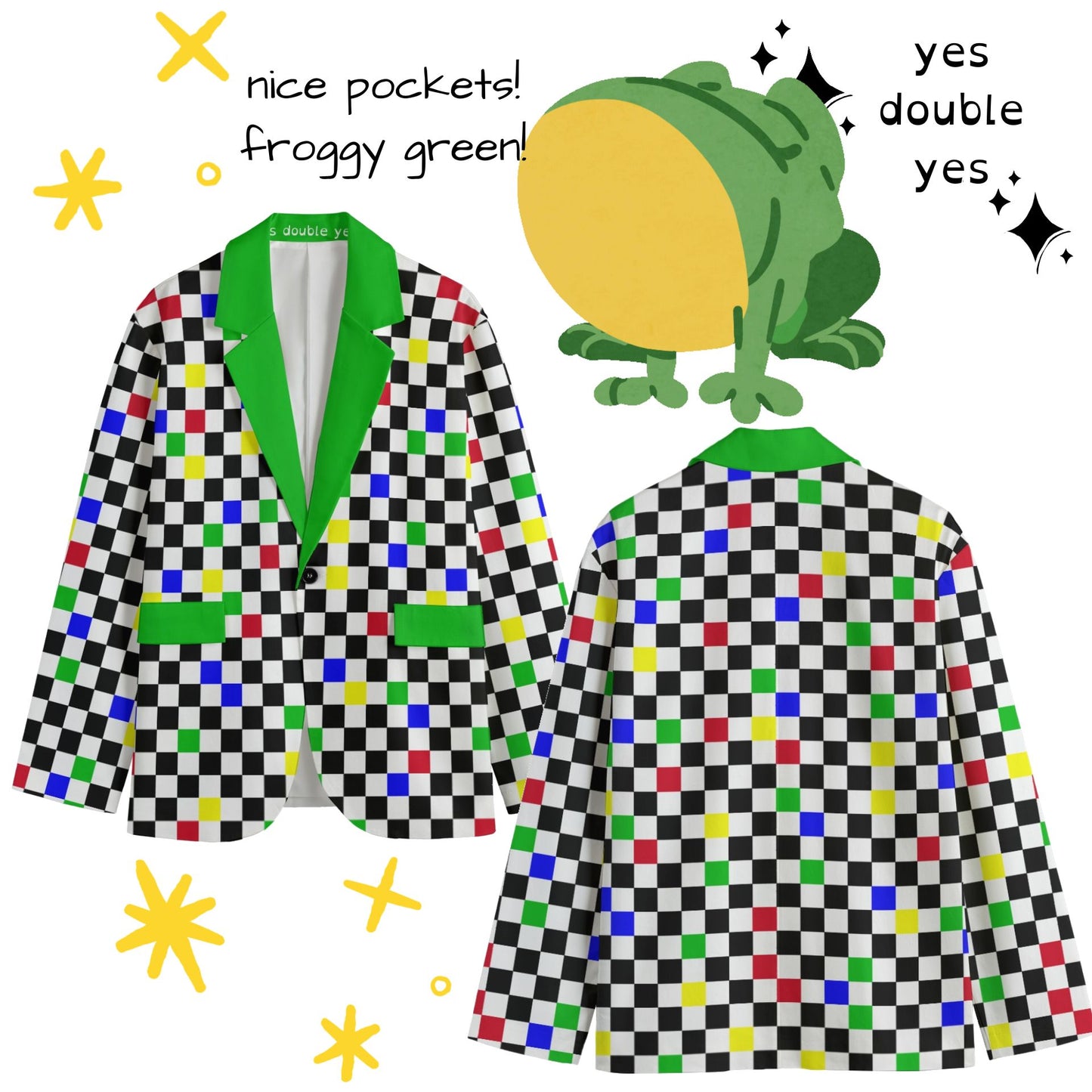 Froggy Checker Kidcore Blazer