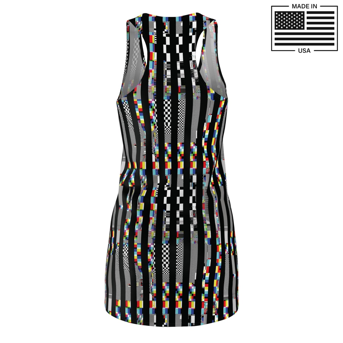 Glitch Stripe Tank Dress
