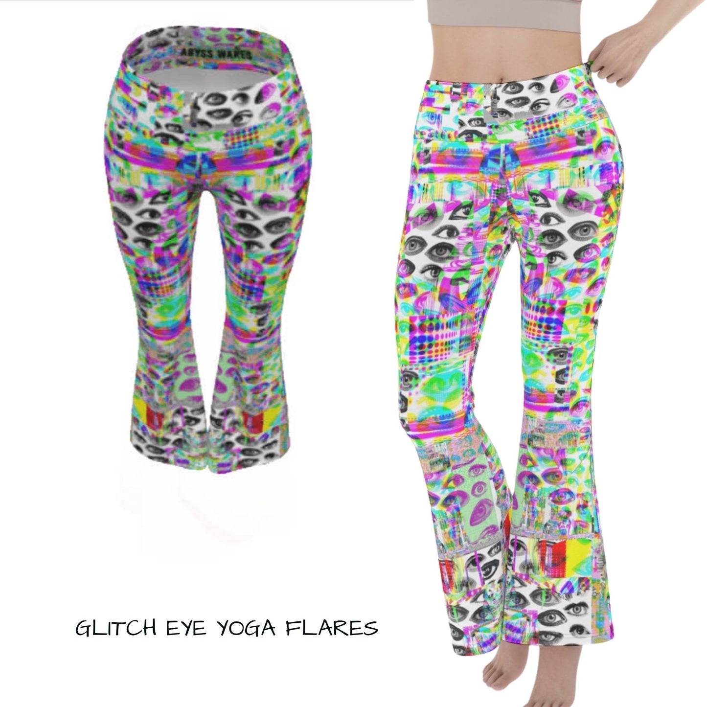 Glitch Eye RGB Yoga Pants