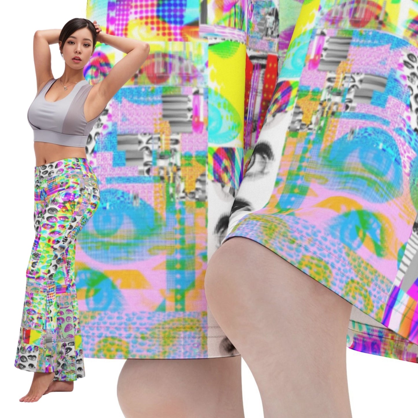 Glitch Eye RGB Yoga Pants