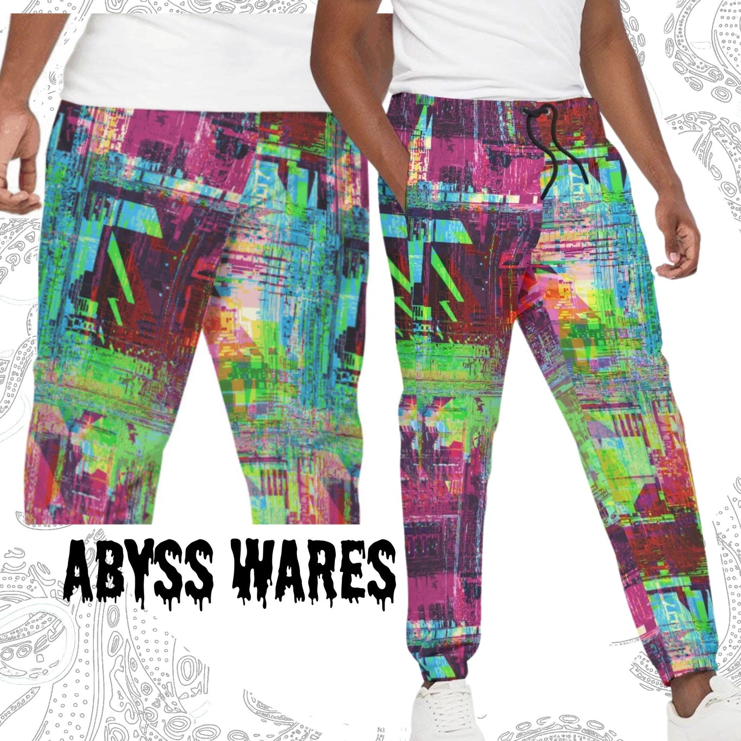 weirdcore pants scenecore colorful cotton joggers for men women unisex style sweatpants