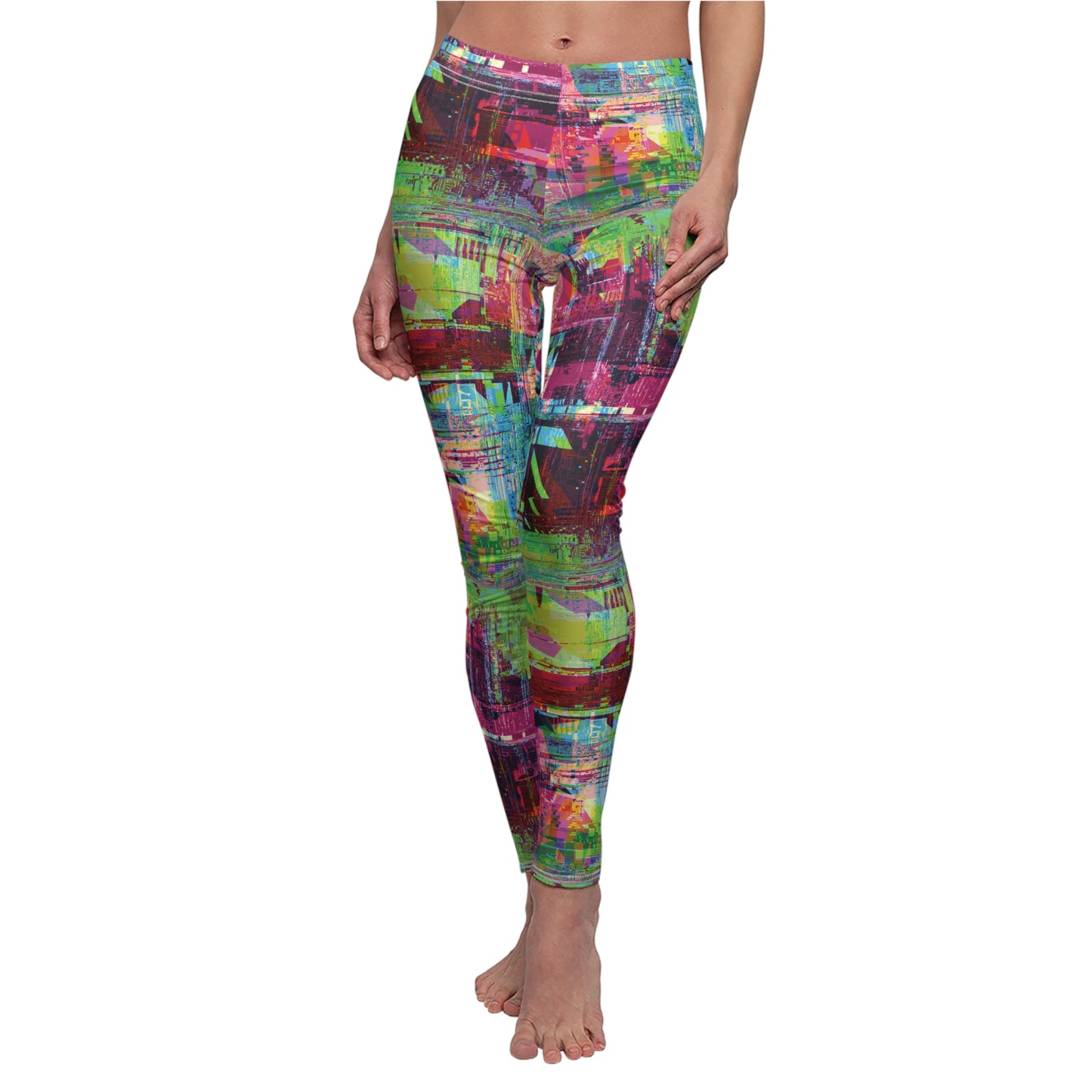 glitchscape cyberpunk leggings for women