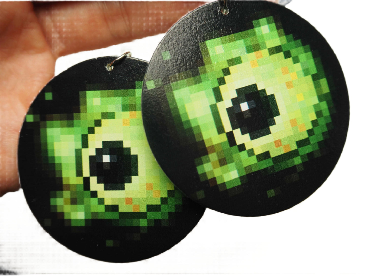 Eye of Devisation Green Slime Eyeball Earrings