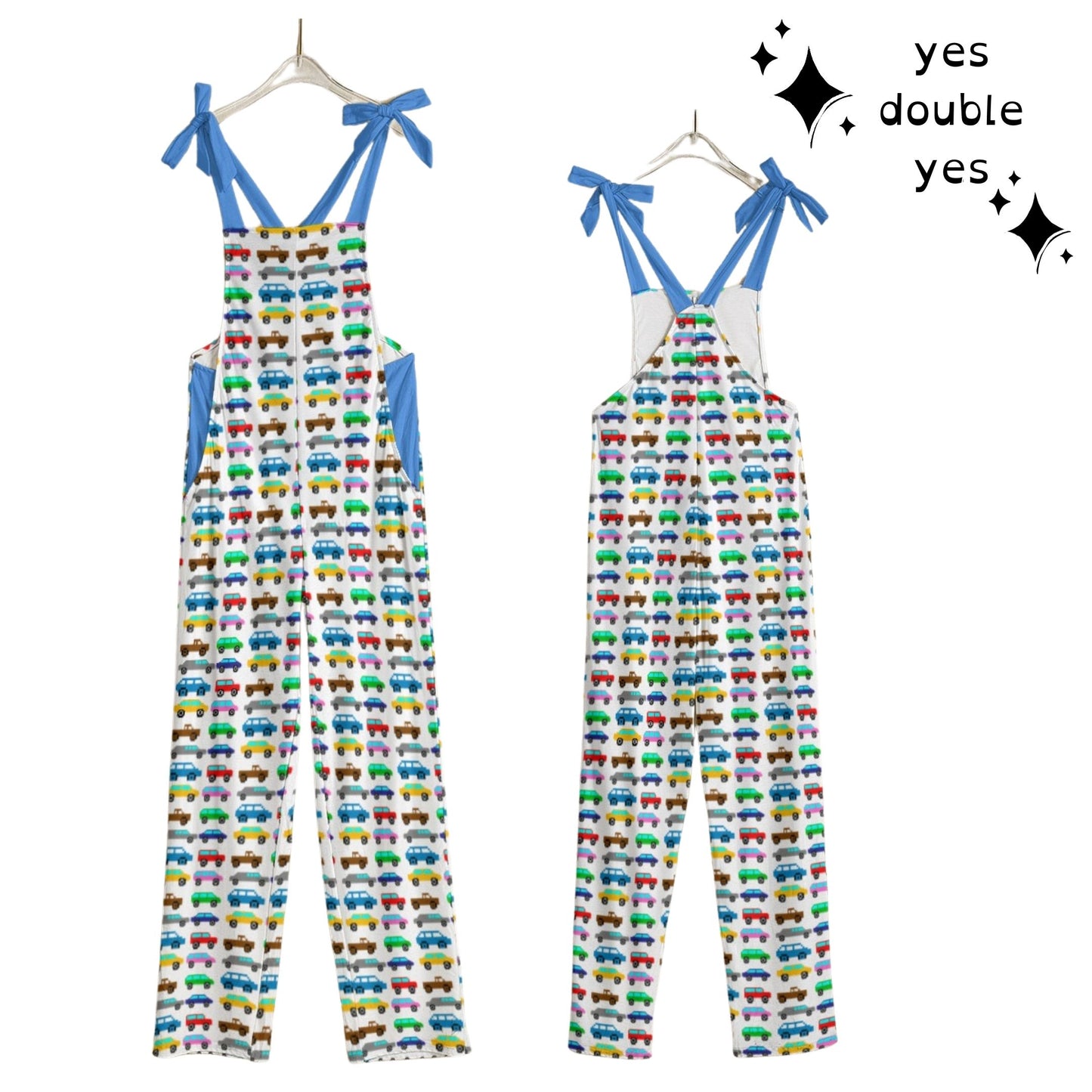 Happy Little Pixel Cars Overalls