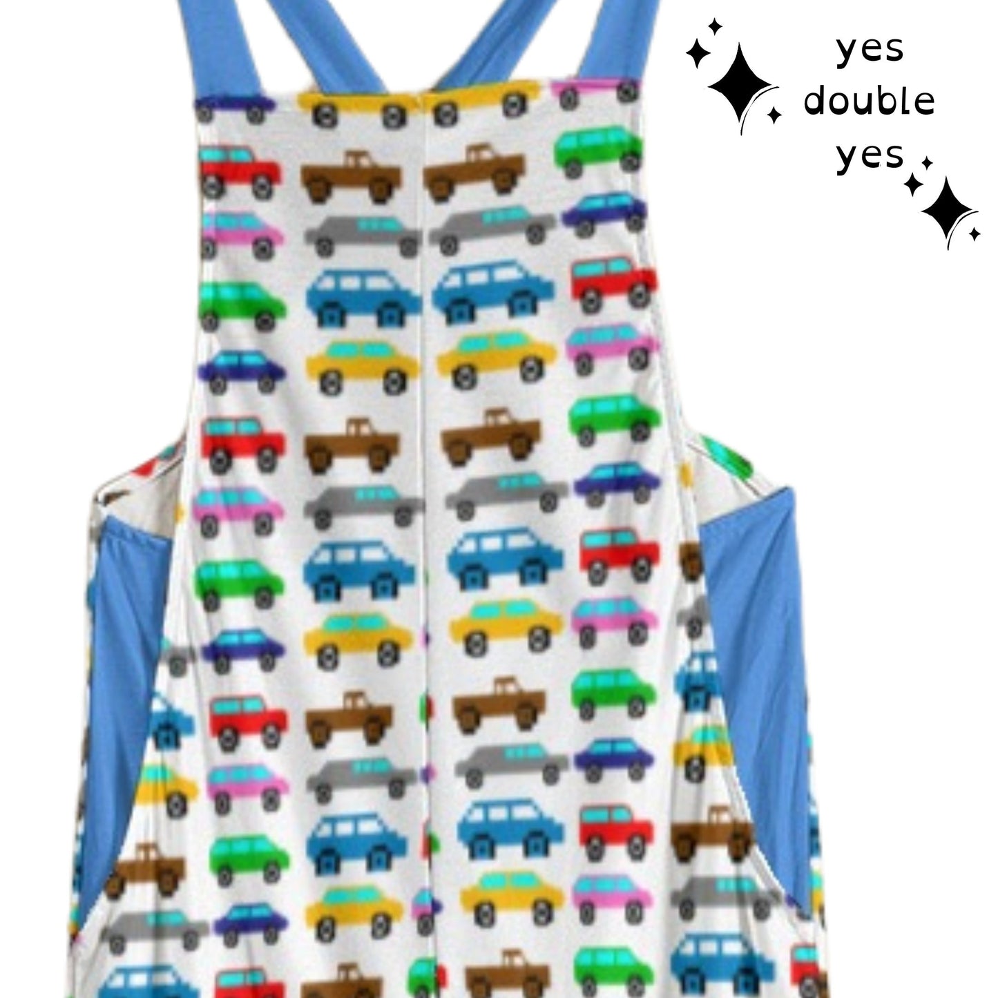 Happy Little Pixel Cars Overalls