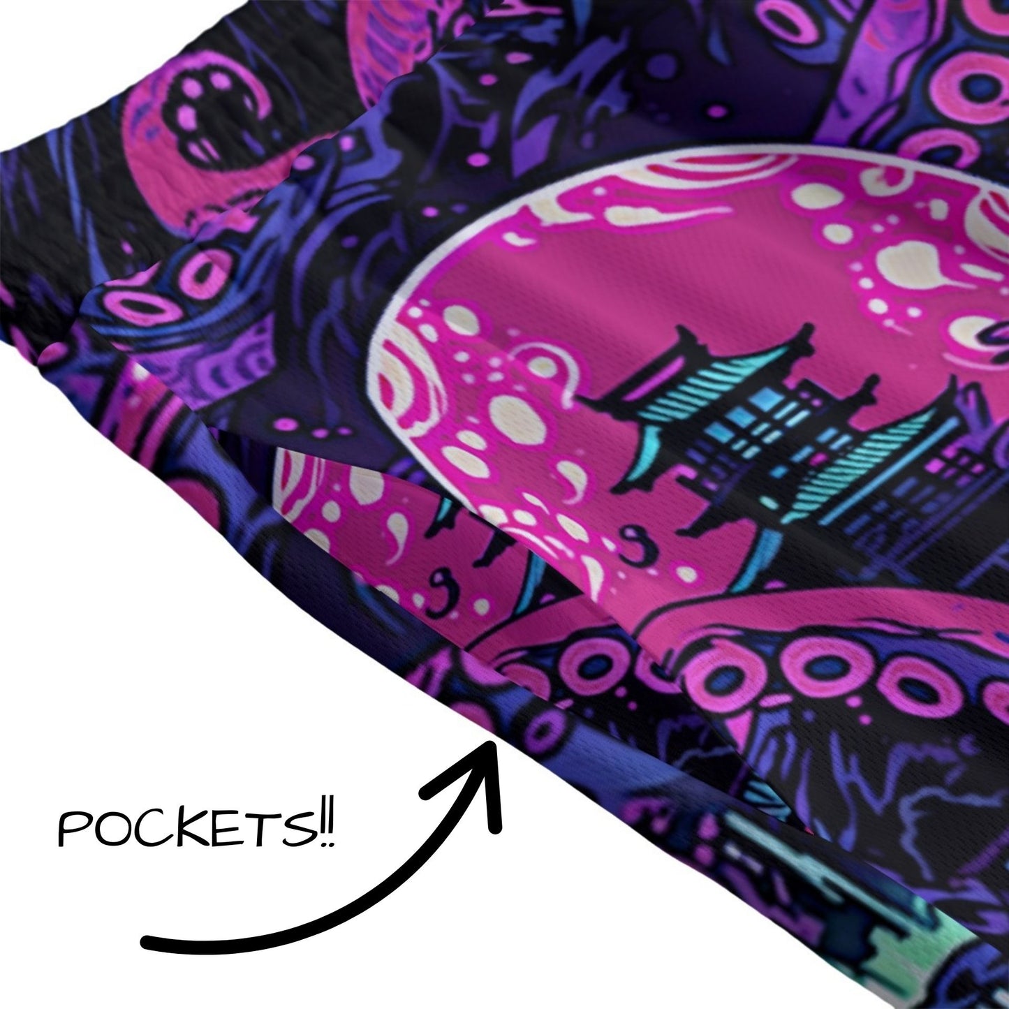 Kraken Invades Tokyo! Gym Shorts
