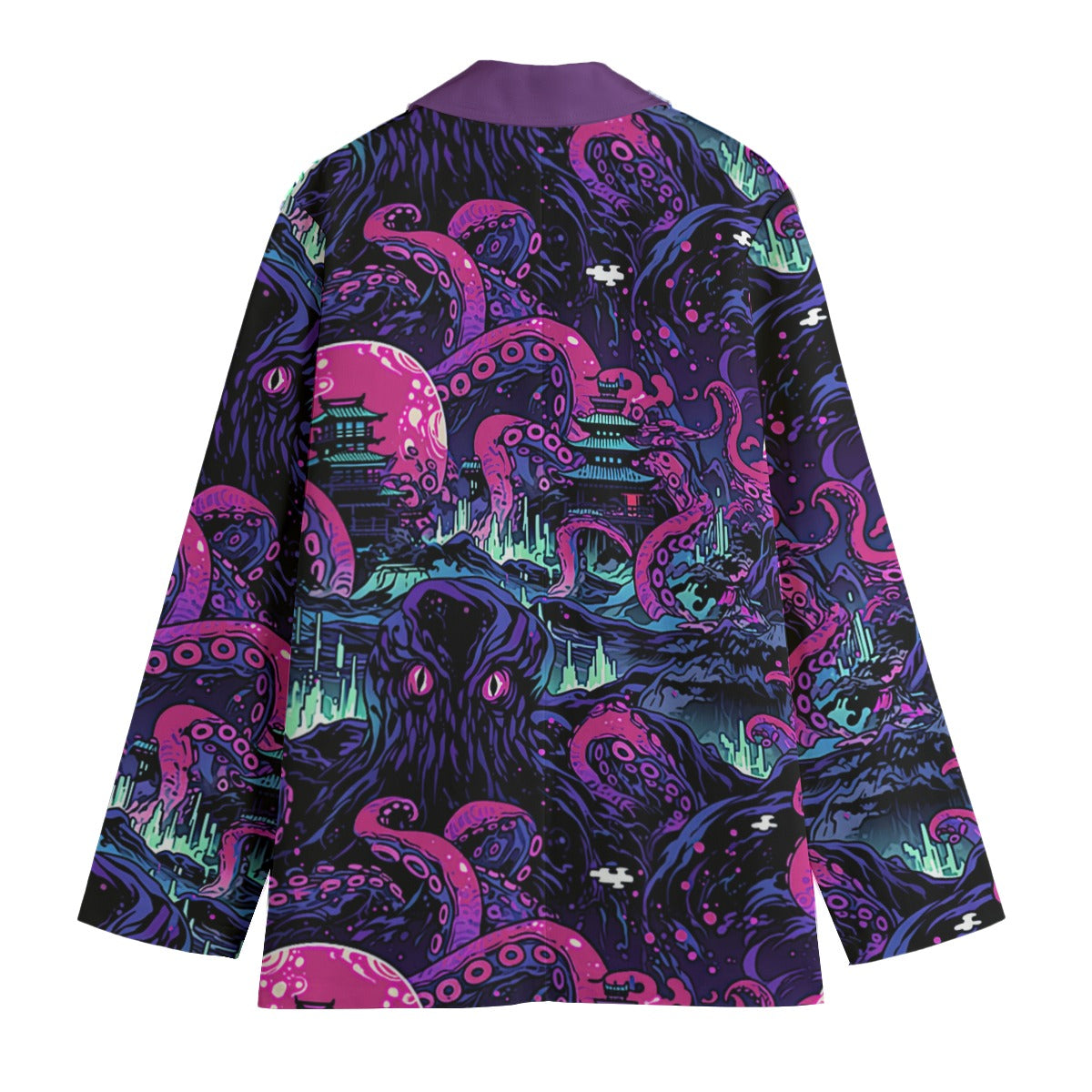 Cthulhu jacket in purple cotton twill