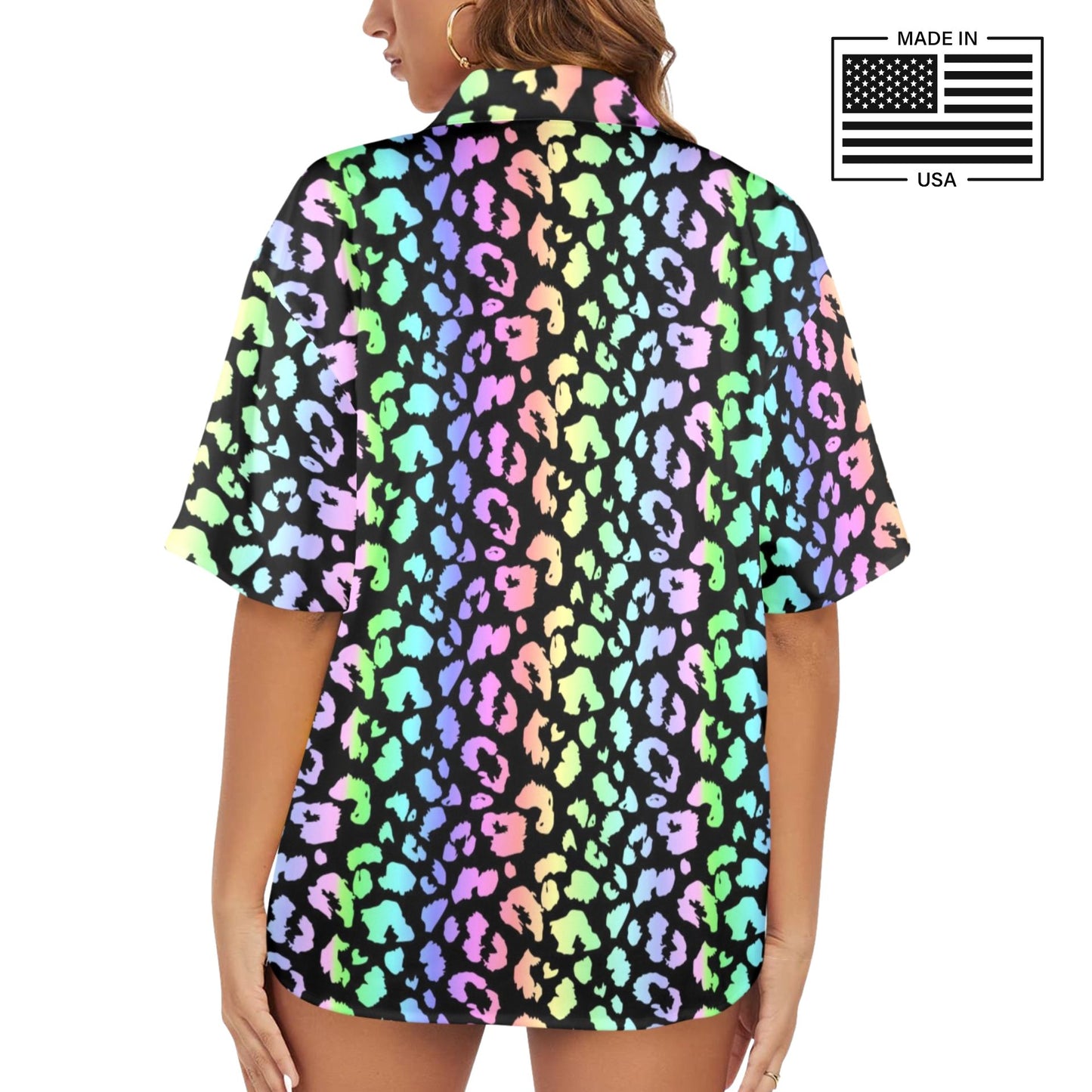 Rainbow Leopard Blouse