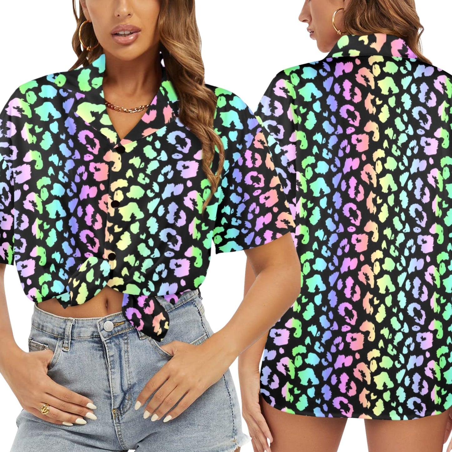 Rainbow Leopard Blouse