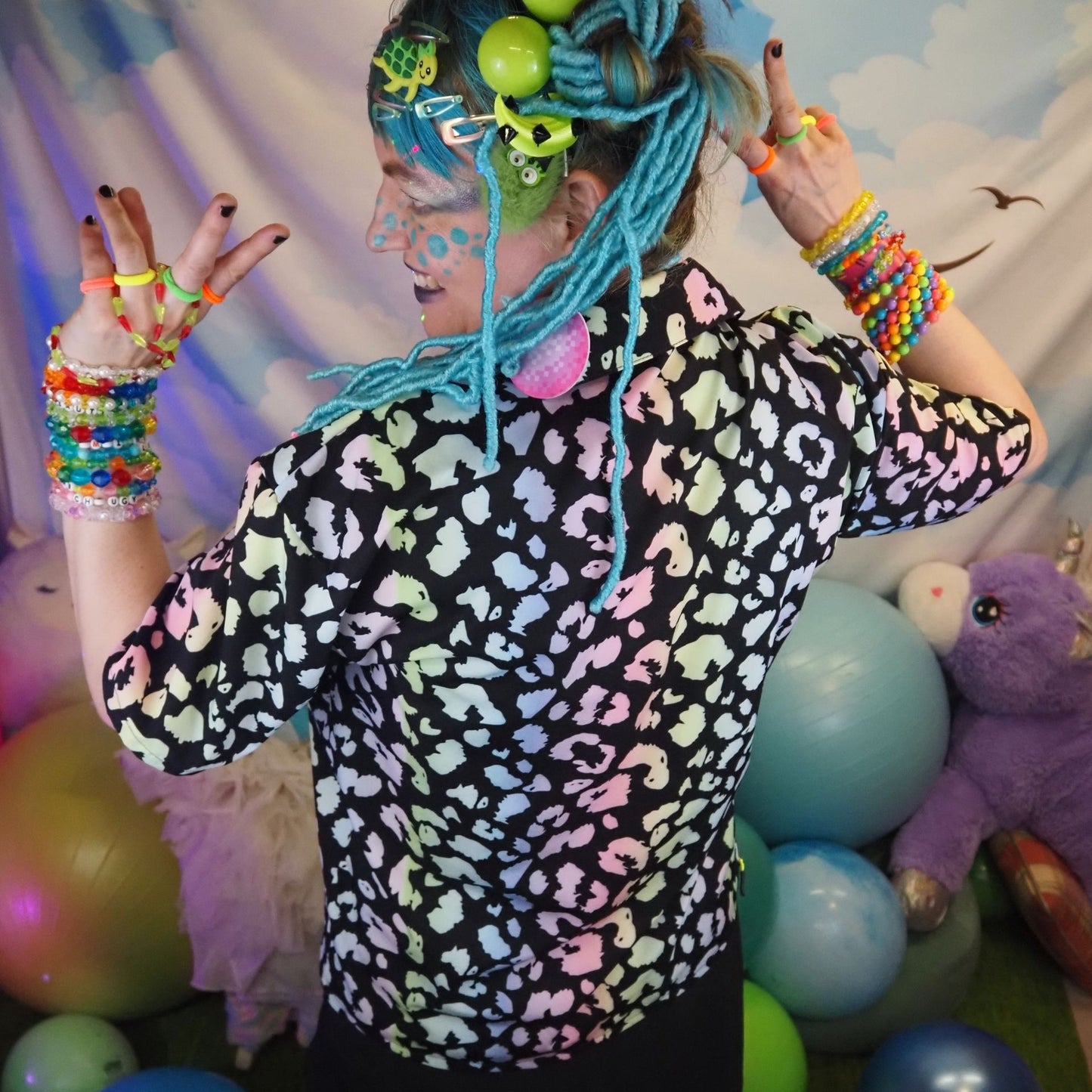 Rainbow Leopard Blouse