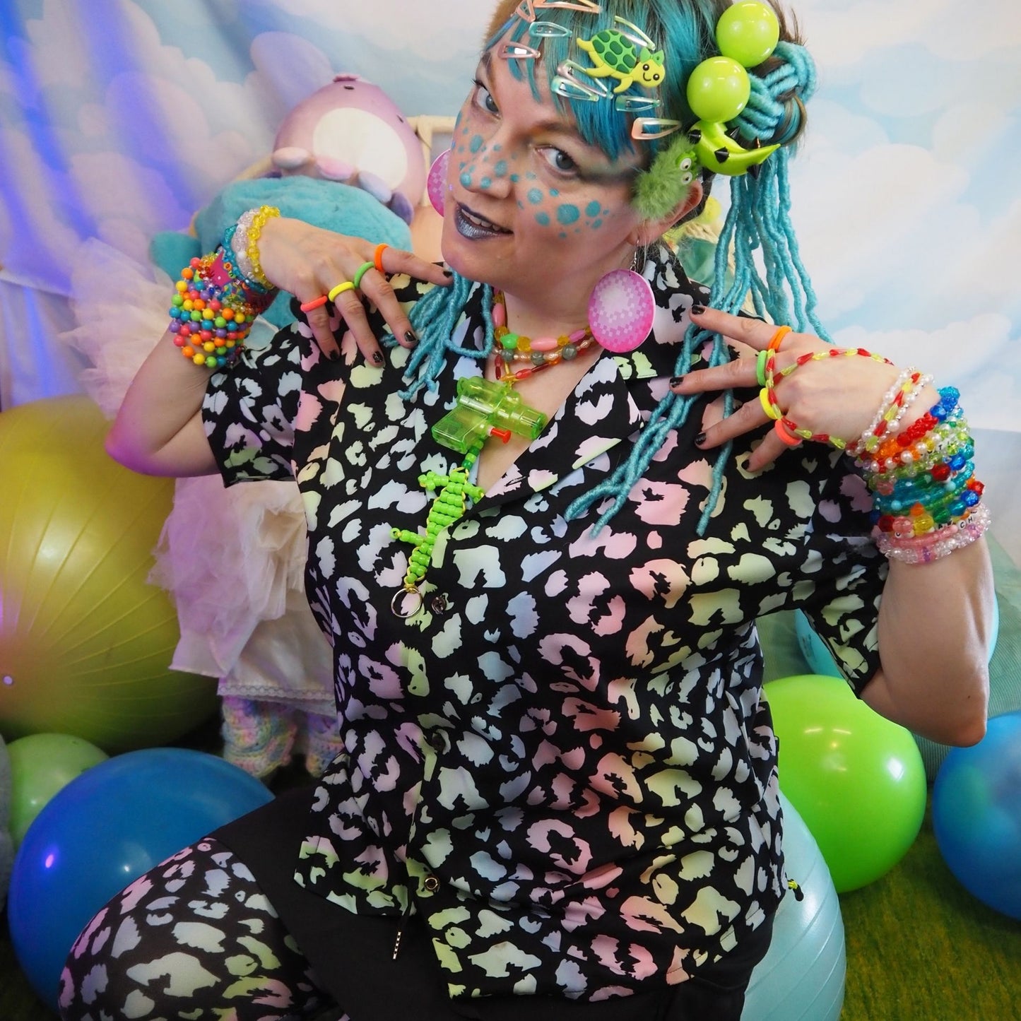 Rainbow Leopard Blouse