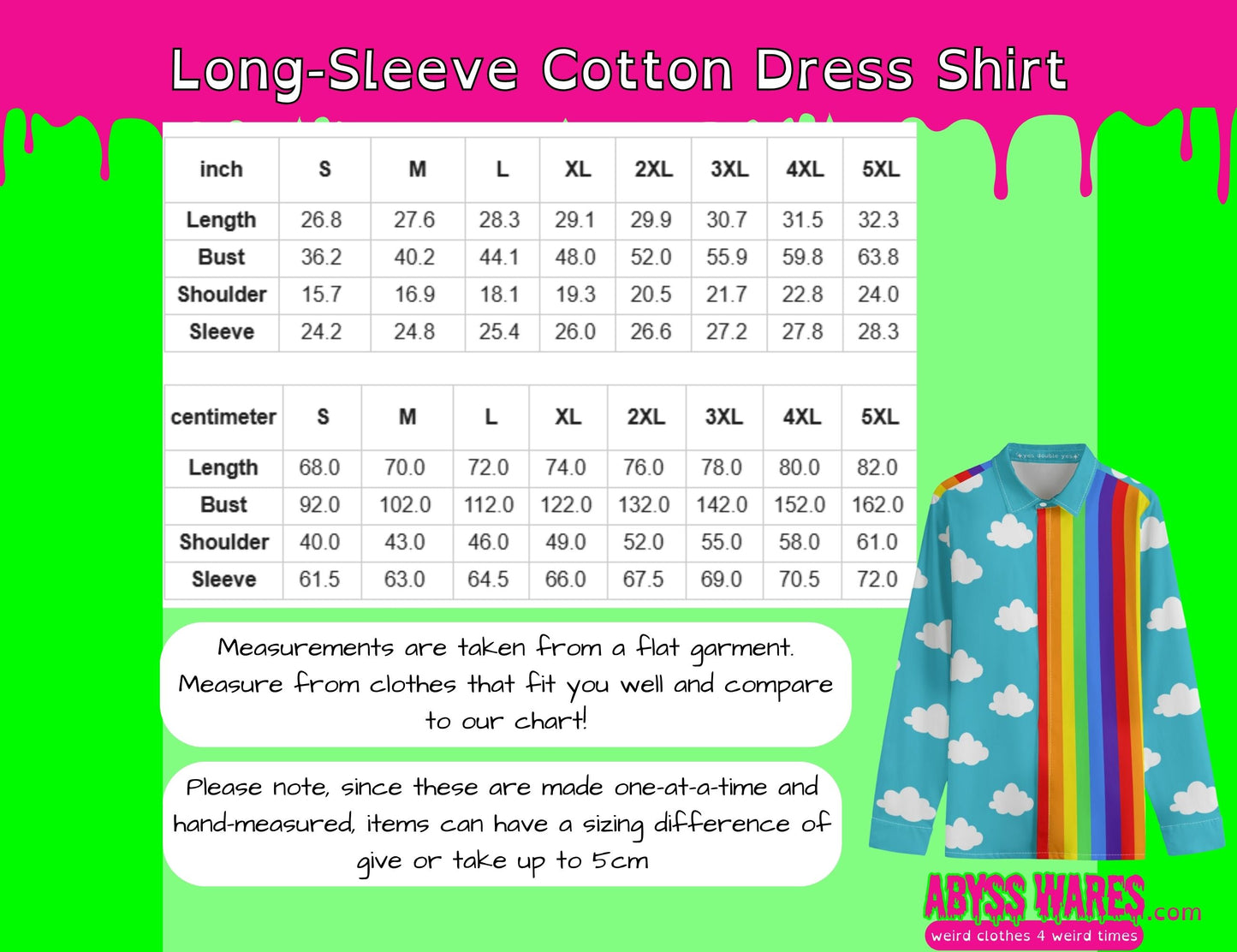 Eyeball Drip Zine Shirt Cotton Weirdcore Dress Shirt