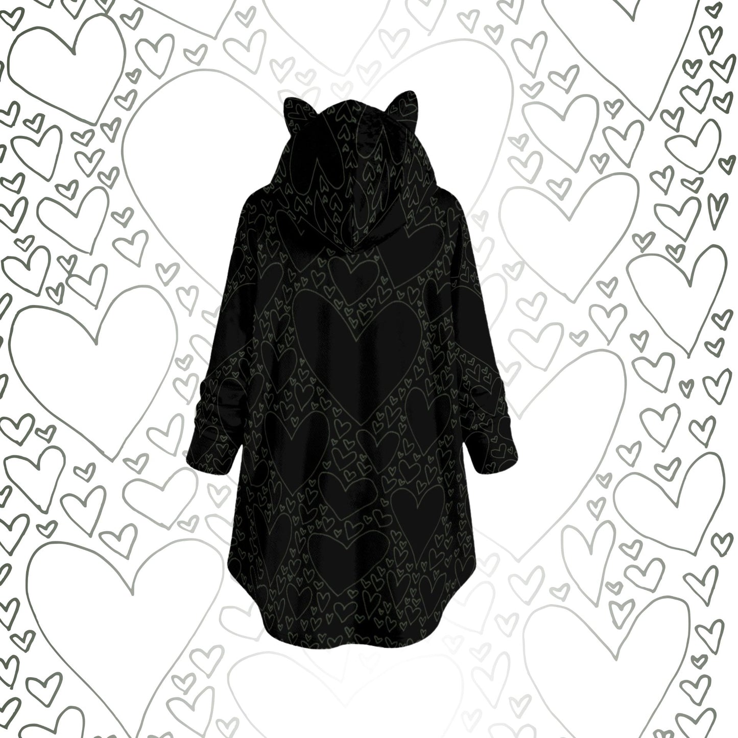 Love Spell Black Cat Ear Hoodie