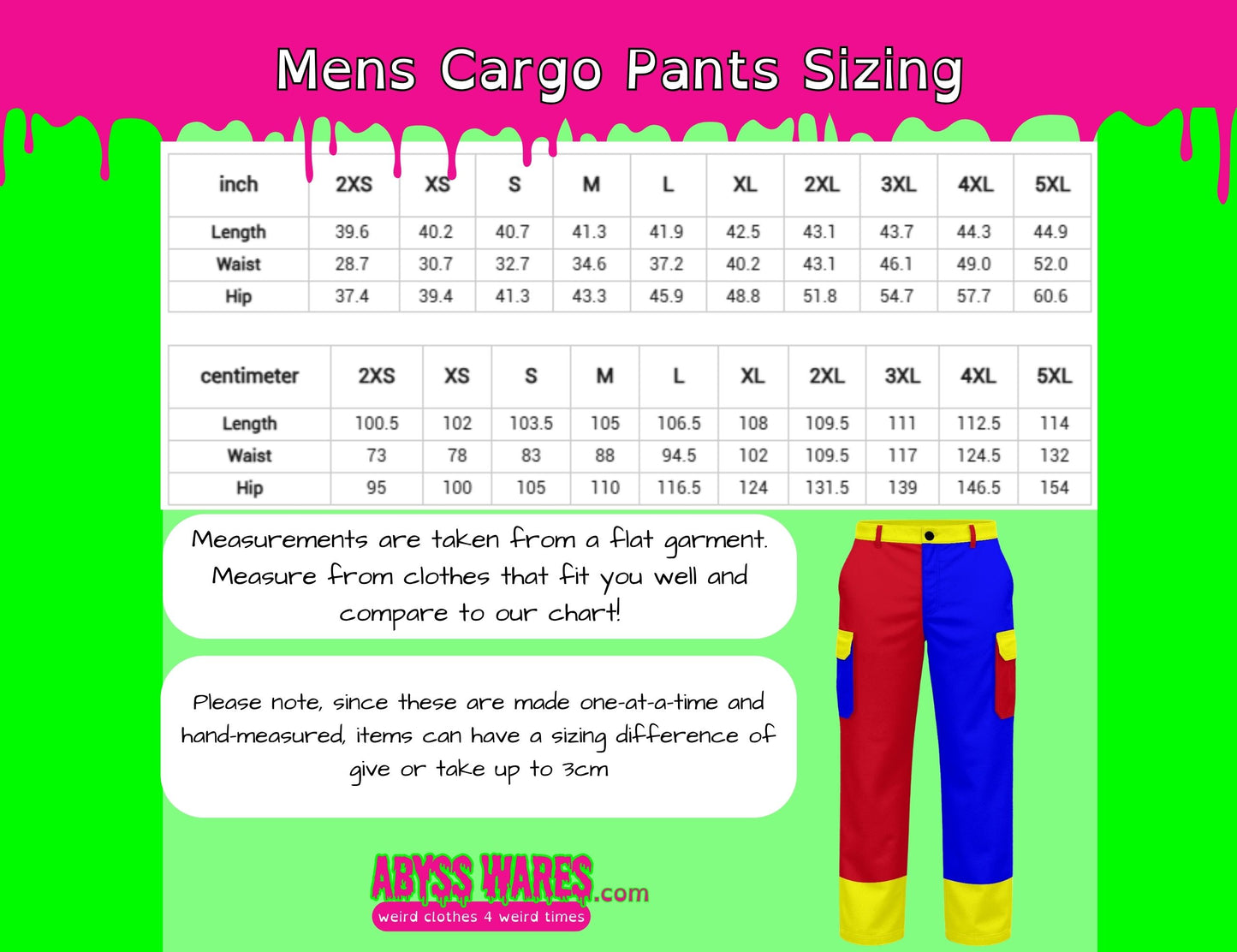 Silly Sun Men's Red Cargo Pants