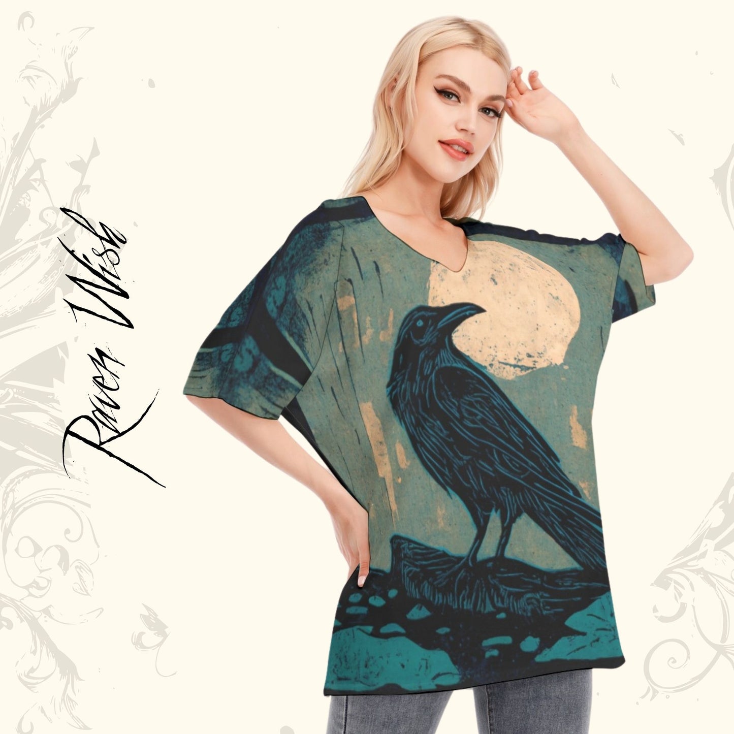Moss Wood Raven Cotton Blouse