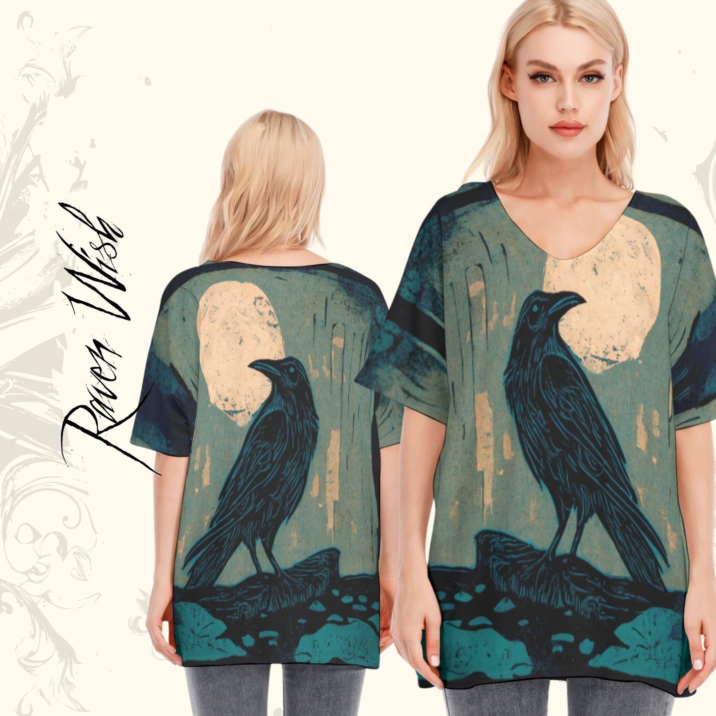 Moss Wood Raven Cotton Blouse