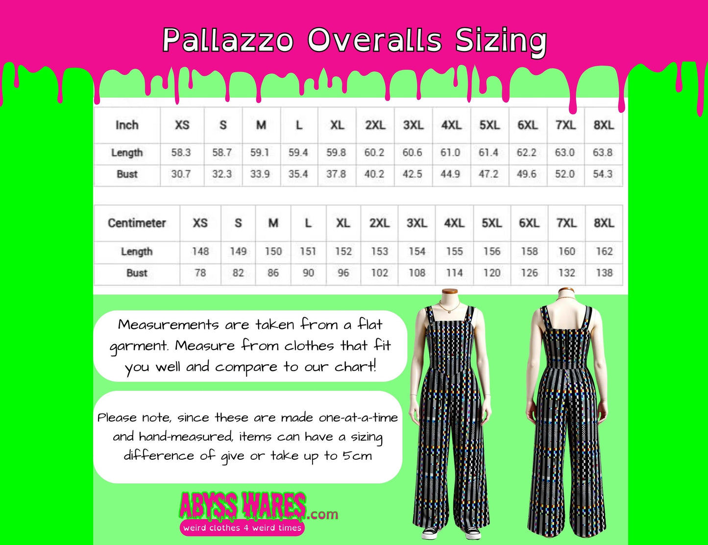 Glitch Stripe Wide Leg Overalls