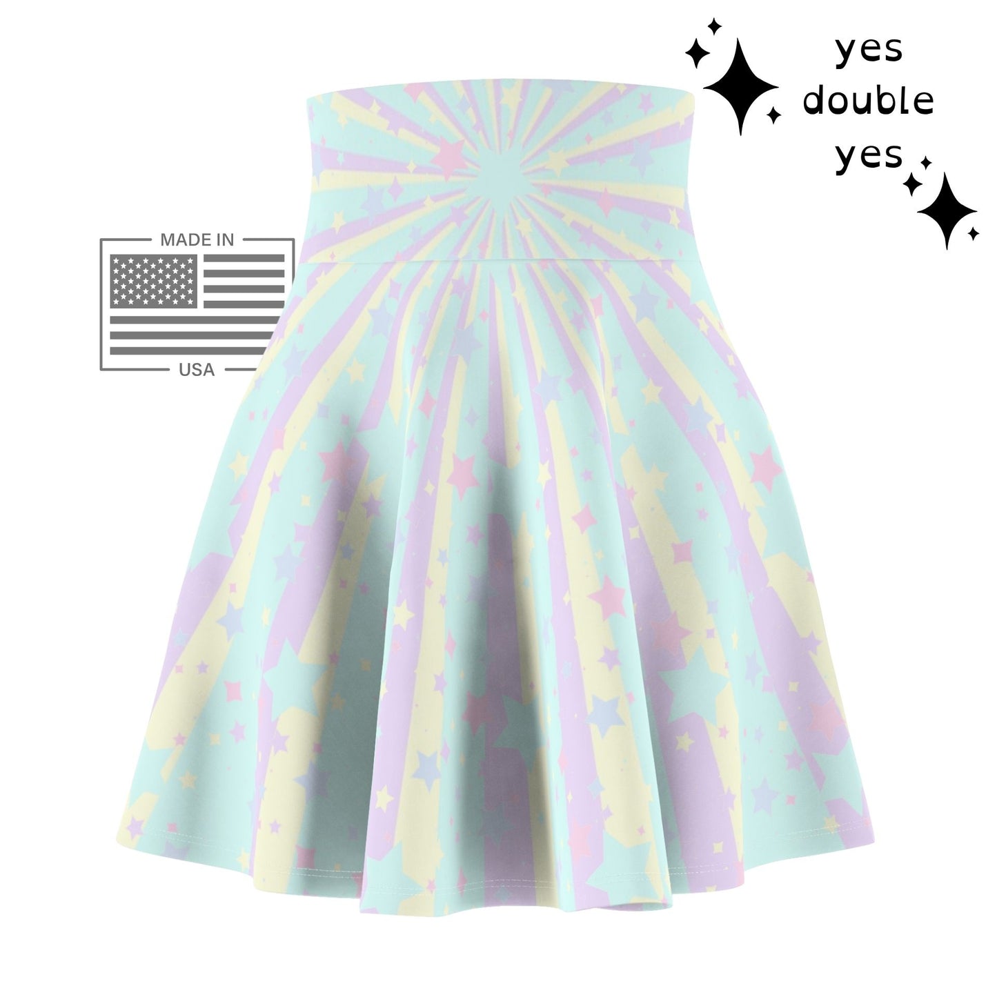 Pastel Star Party Kawaii Skirt