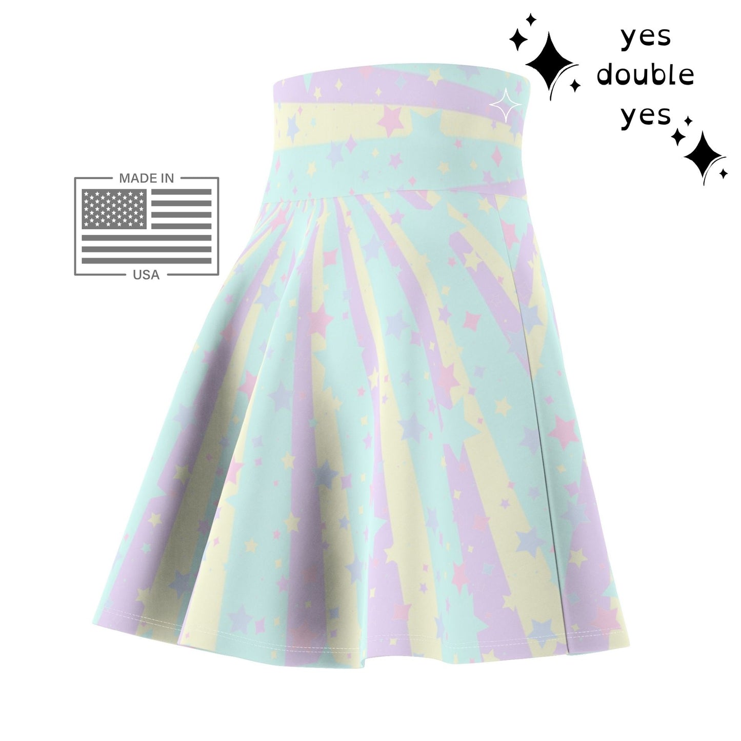 Pastel Star Party Kawaii Skirt